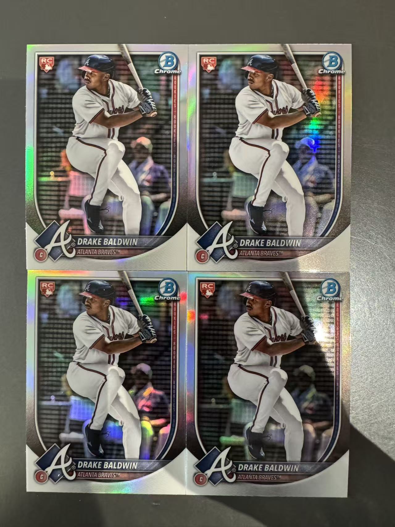 2025 Topps Bowman Chrome Drake Baldwin RC 亚特兰大勇士 新秀 德里克 鲍德温 红RC 银折 卡品如图 凑套收藏