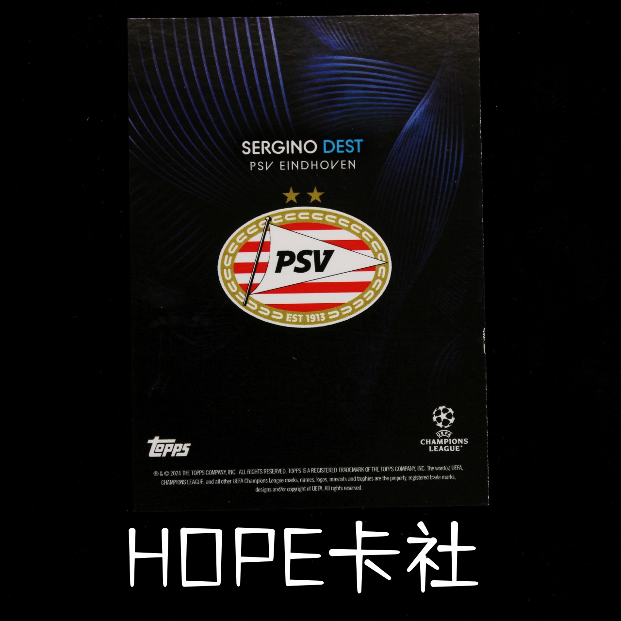 2023-24 Topps KNOCKOUT Sergiño Dest 欧冠小黑盒 埃温霍因巴萨 塞尔吉奥 德斯特 06/49编 签字【HOPE代卖(4.5%含卡淘)】