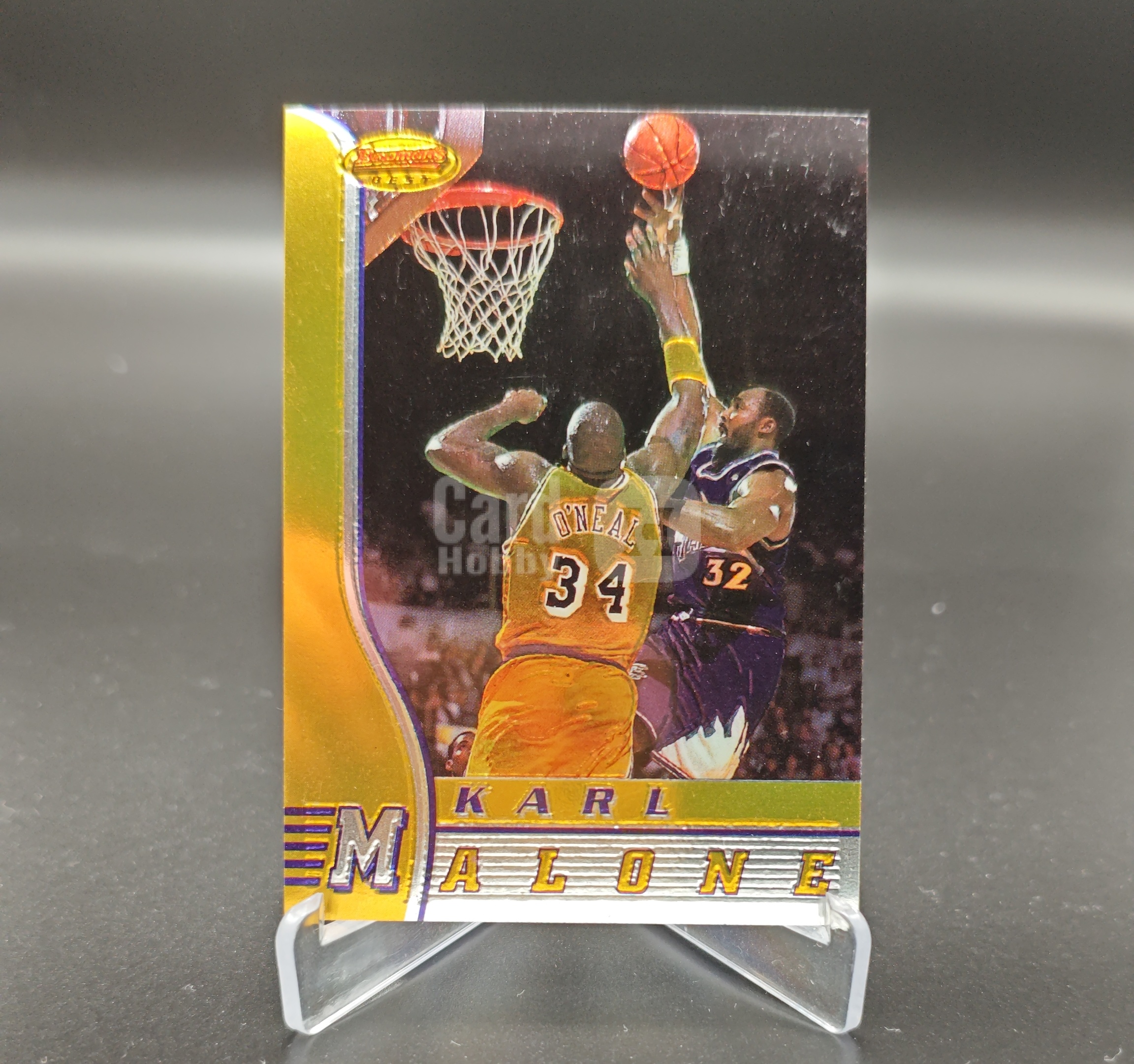 1997 Topps Bowman Karl Malone #55 卡尔马龙 邮差 犹他爵士 奥尼尔同框 卡品如图