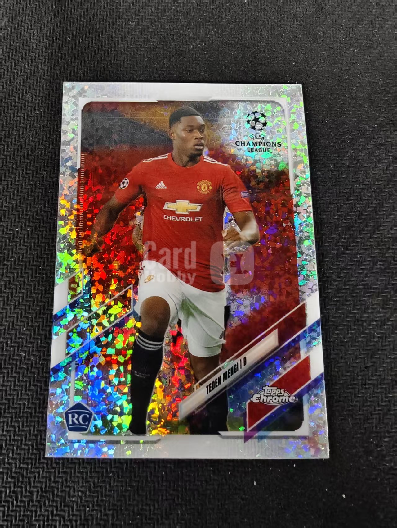 【可合并,不累计】2021 Topps chrome Teden Mengi RC 门吉 新秀 曼联 欧冠 碎花折 碎点折 划痕 边角瑕疵 #28