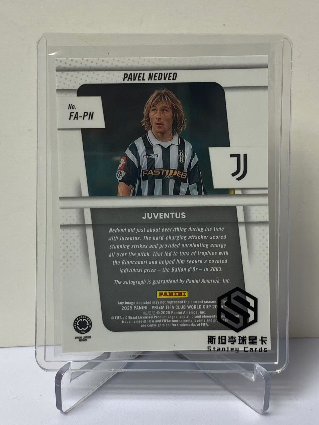 2025 Panini Prizm Pavel Nedved 世俱杯PZ 帕维尔 内德维德 捷克 尤文图斯 签字 墨迹如图 收藏必备 卡品如图 9527
