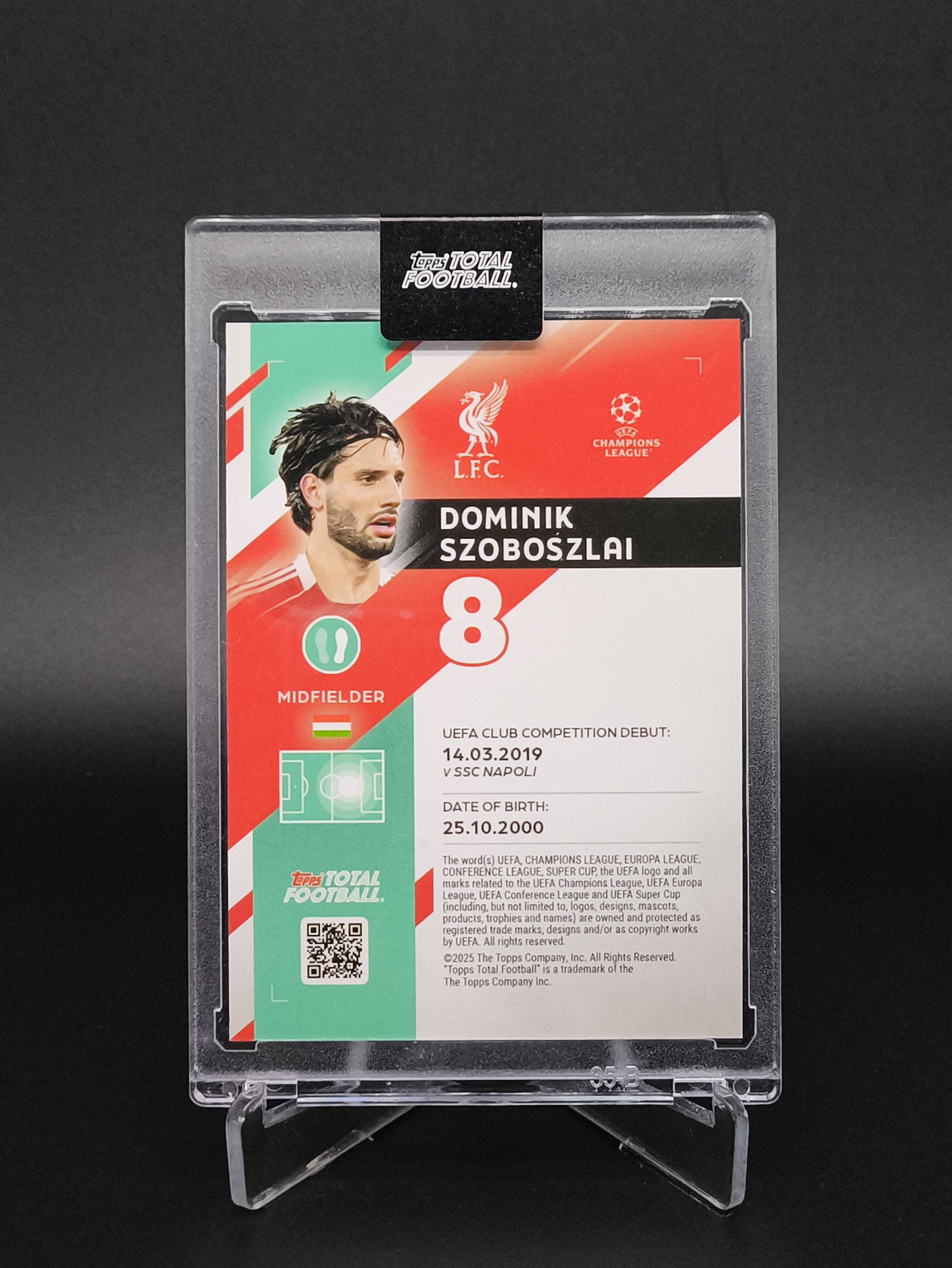 2025-26 Topps Total Football Dominik Szoboszlai 多米尼克・索博斯洛伊 利物浦 匈牙利 2/10 编 TTF 原封砖