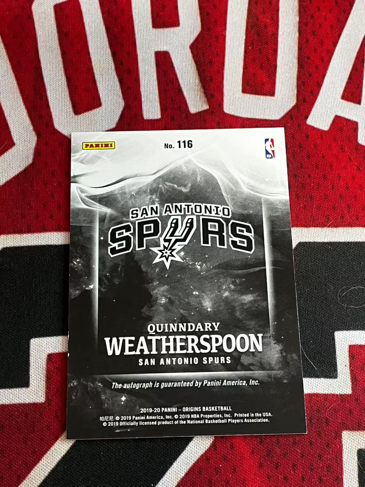 【接寄拍】2019-20 PANINI ORIGINS 起源系列 马刺 新秀RC 奎因达里韦瑟斯庞 25编 低编 签字卡 卡签 红闪版 专收凑套必备【烂臭嘴拍卖】