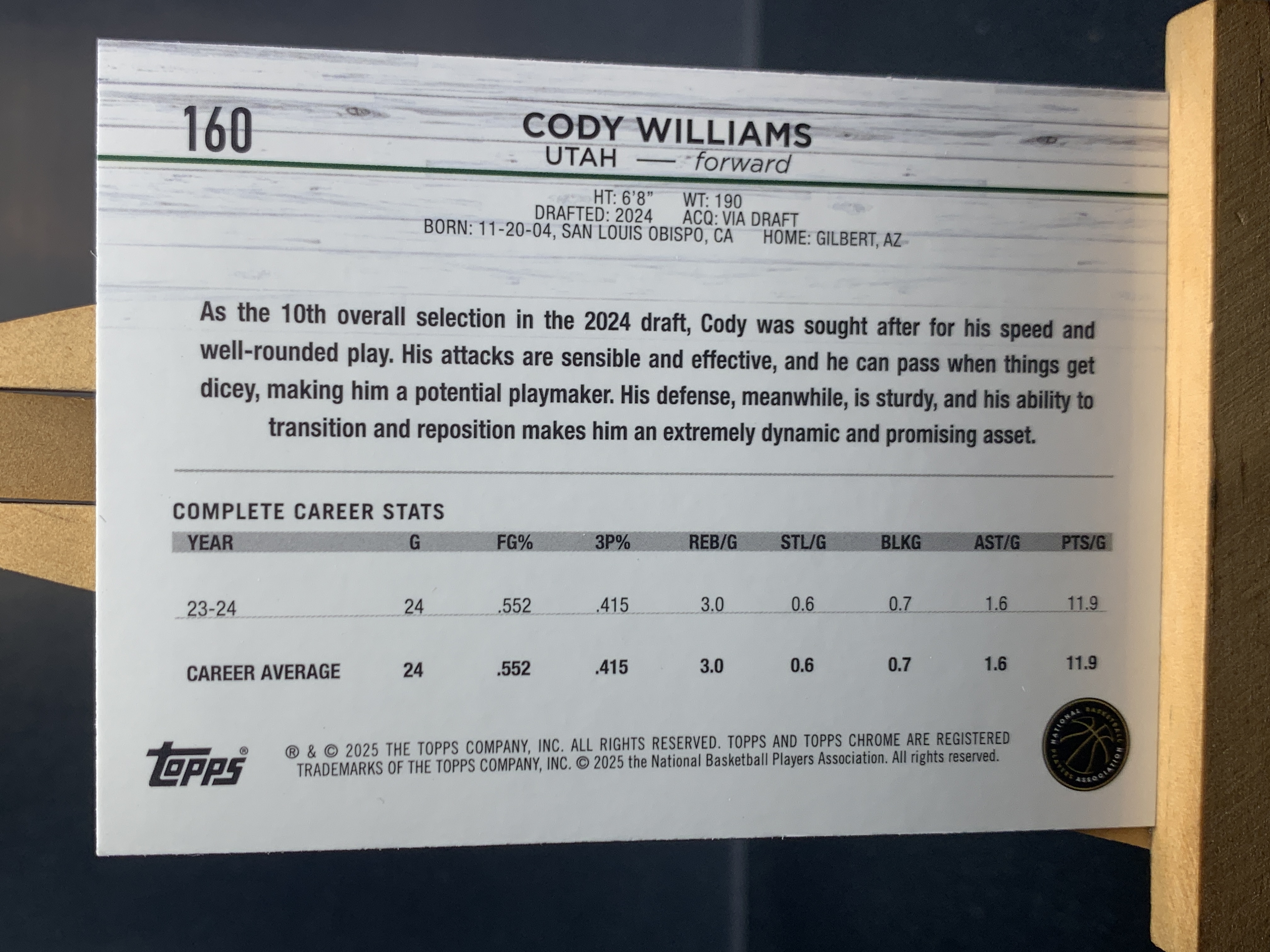 (S8) 2025 TOPPS 折射 新秀RC 科迪 威廉姆斯 近期大热球星 收藏必备 卡品如图 ! ! !