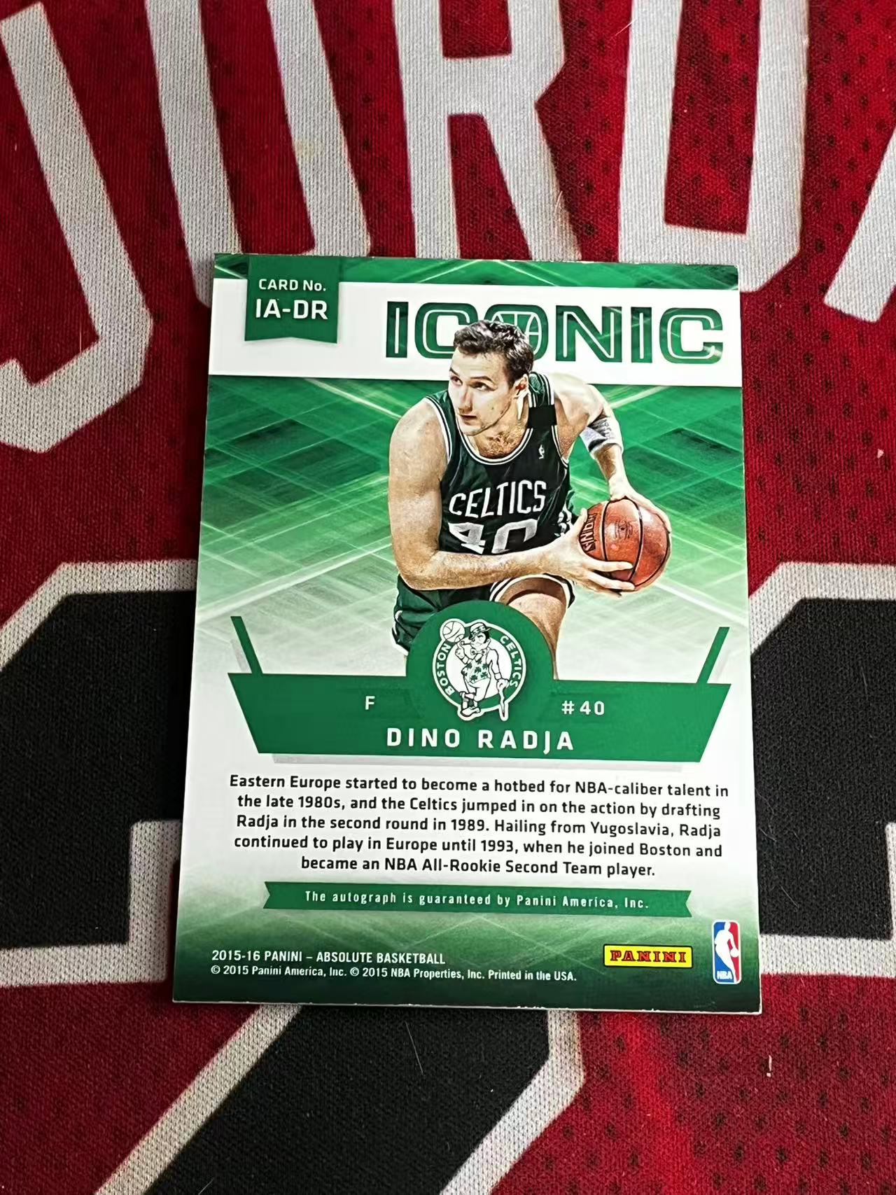 【接寄拍】2015-16 PANINI ABSOLUTE ABS系列 凯尔特人名宿 迪诺拉德加 149编 签字卡 卡签 ICONS签【烂臭嘴拍卖】