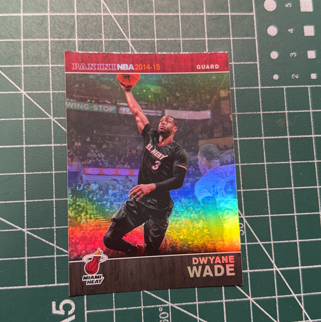 2014-15 Panini Americana Dwyane Wade S.p.a. 闪电侠 德维恩韦德 DW 热火 折射 镭射 特卡 精美选图 多年老卡 绝版卡 稀有大比例 银折