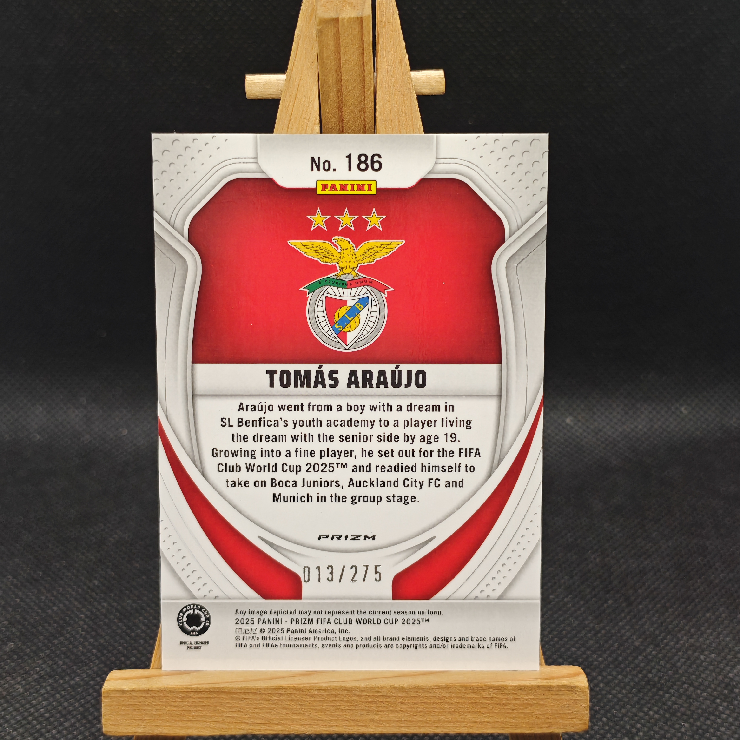 2025 【OT拍卖0手续】 Prizm Tomás Araújo PZ 托马斯 阿劳若 275编 脉冲折 葡萄牙 本菲卡 新秀 卡品如图 BR0811