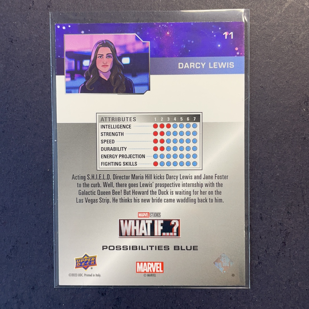 2023 Upper Deck Marvel (MCU) What if系列 天剑局达西路易斯 base蓝色烟花折射388编 序号11 2023 UD漫威影业 漫改动画 假如...系列