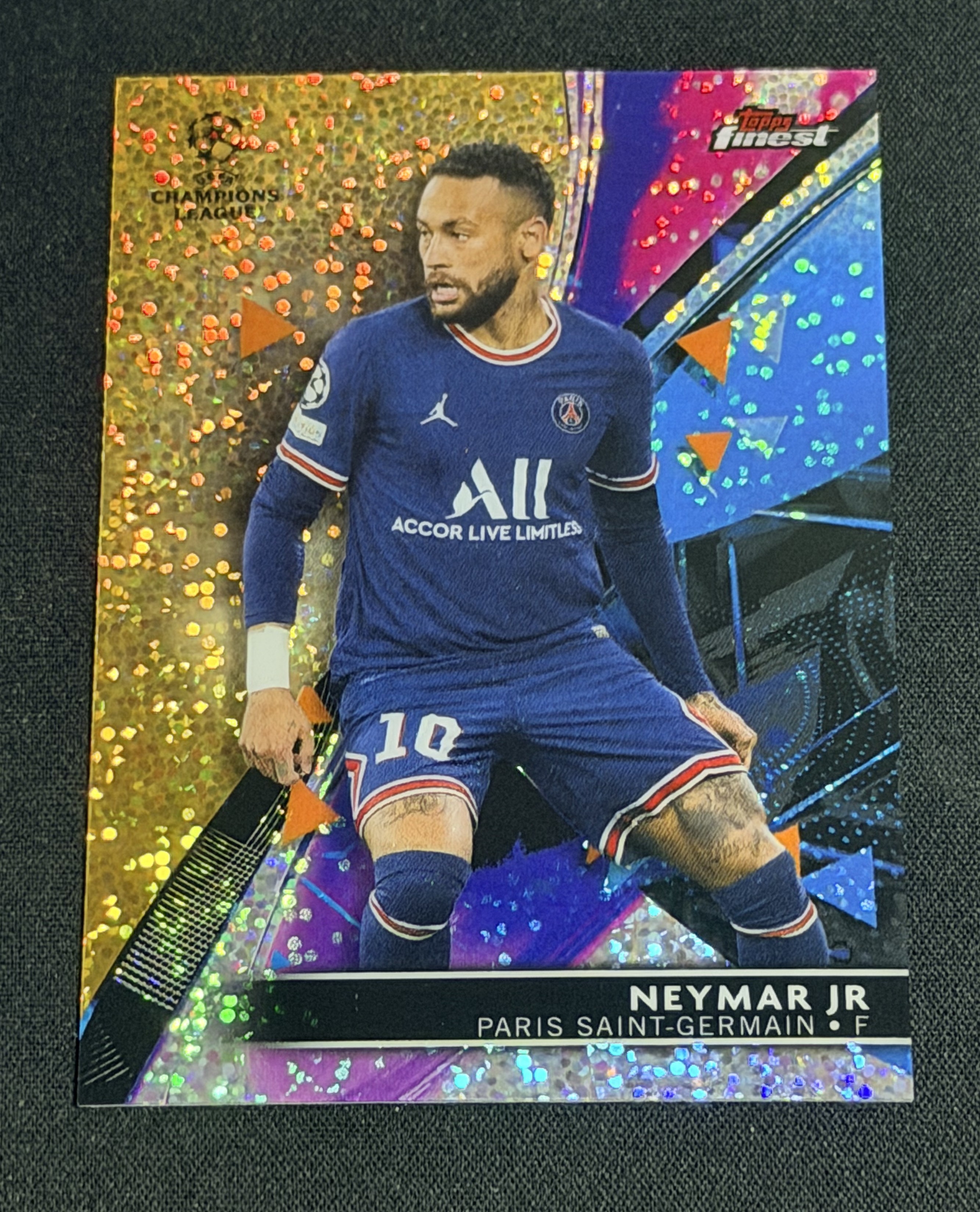 2021-22 Topps Finest Neymar Jr. RC UEFA Finest 025 内马尔 巴黎 小彩虹 无1编 15张