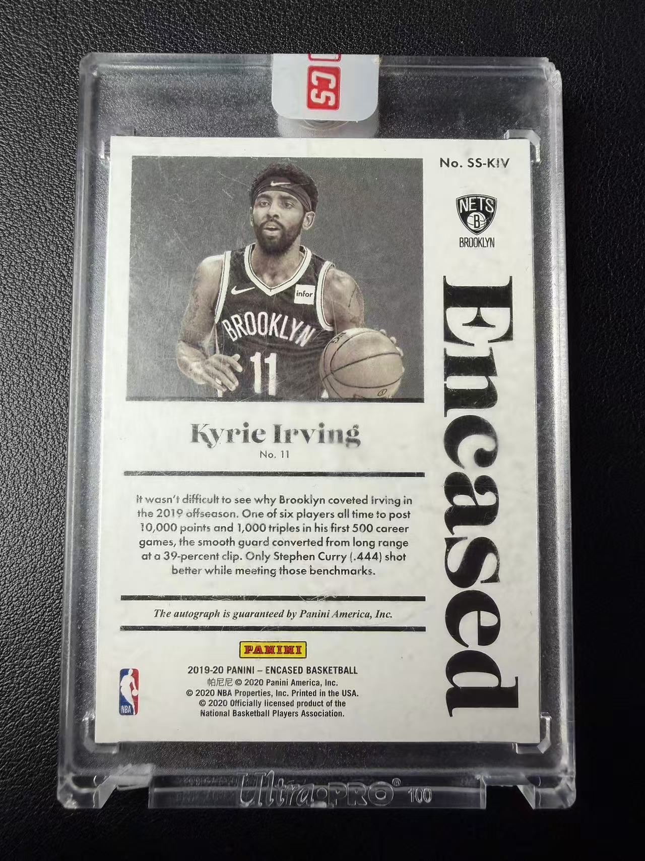 2019-20 Panini Encased Kyrie Irving Scripted 云端 篮网 凯里 欧文 欧神仙 卡签 签字 原封砖 卡品如图(yyy)