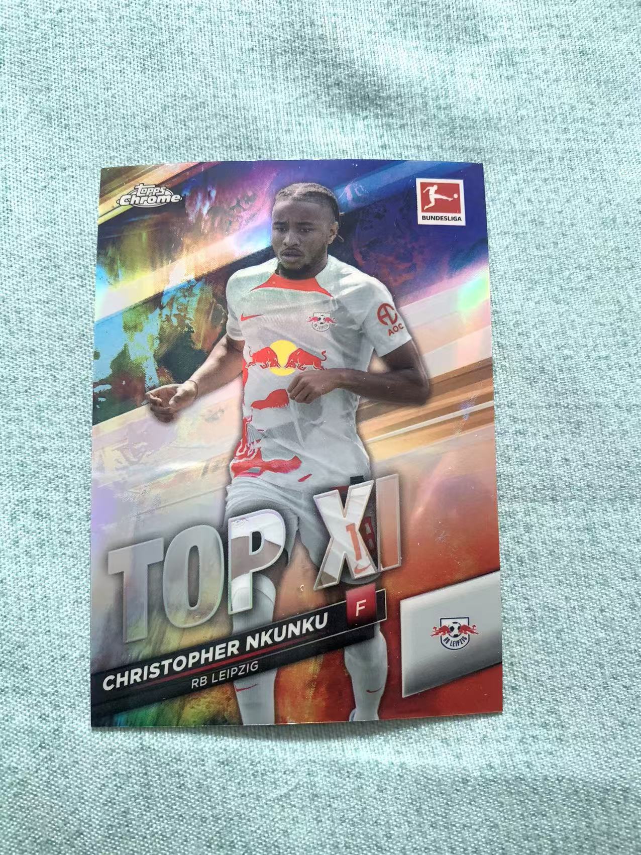 2022-23 Topps Chrome Christopher Nkunku 欧冠tc 恩昆库 法国 莱比锡红牛 切尔西大比例 银折 折射 卡品如图