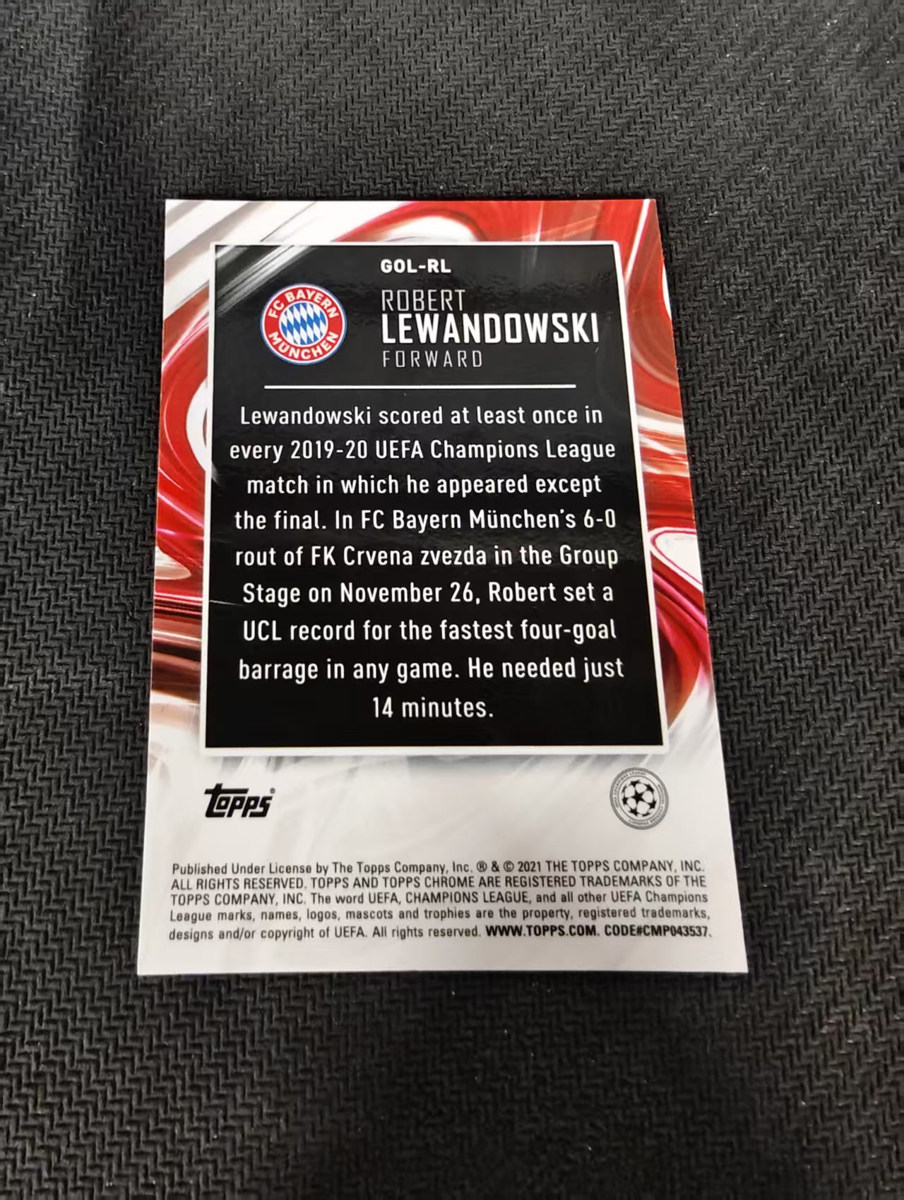 【可合并,不累计】2021 Topps Chrome Robert Lewandowksi 莱万 波兰 多特 拜仁 golazo 特卡 银折 划痕 边角瑕疵