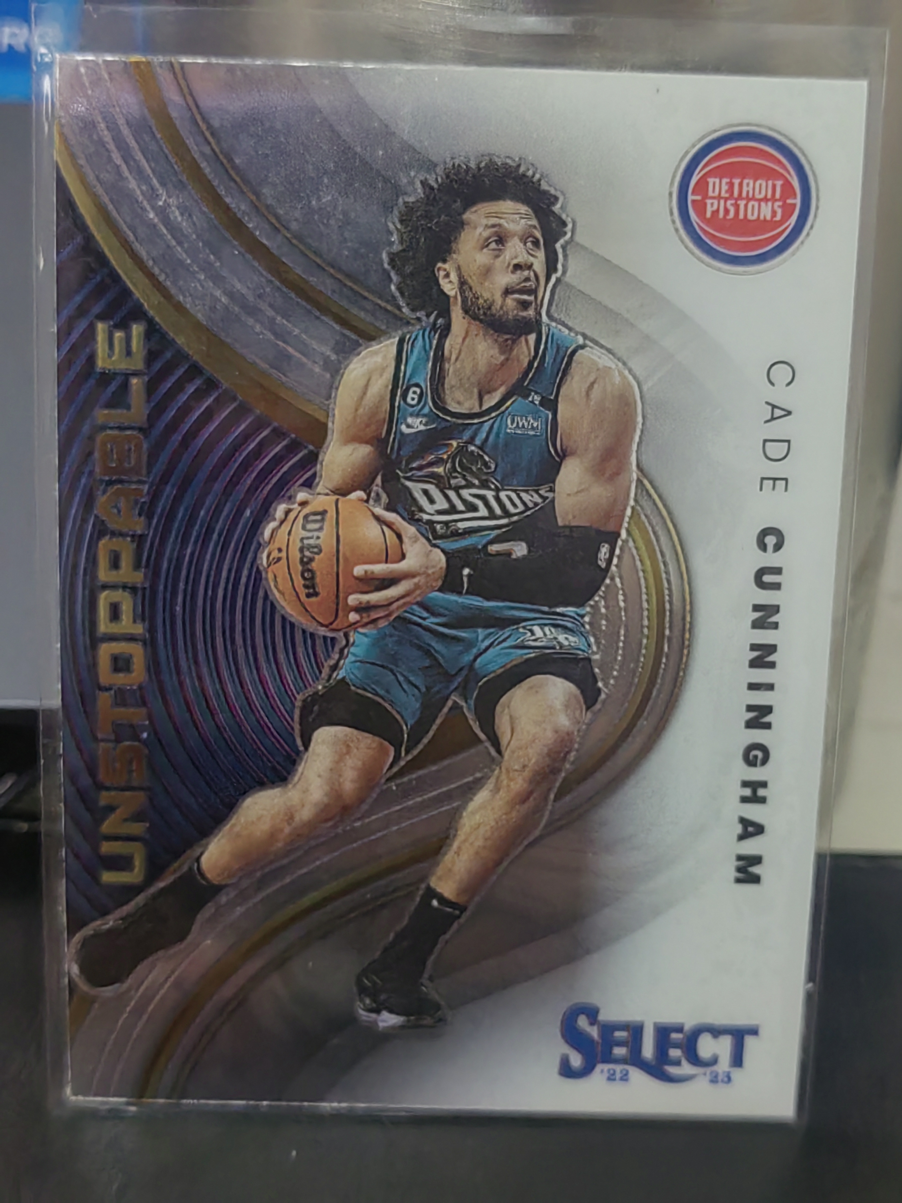 2022-23 Panini Select Cade Cunningham Select 凯德 坎宁安 康宁汉姆 活塞 特卡 unstoppable 势不可挡 篮 白边白角 不保卡品 卡品如图