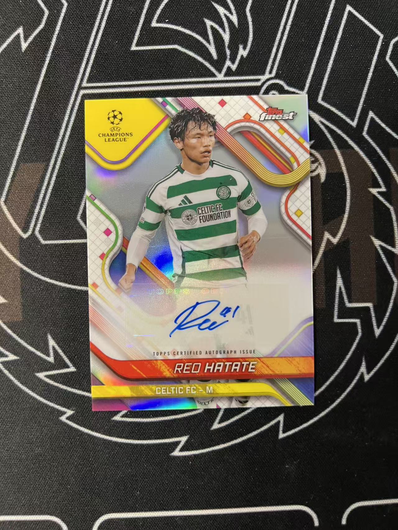 2024-25 Topps Finest Hatate 【UTF球星卡】fr4 旗手怜央 苏超 凯尔特人 日本中场 签字 银折签 通行卡品