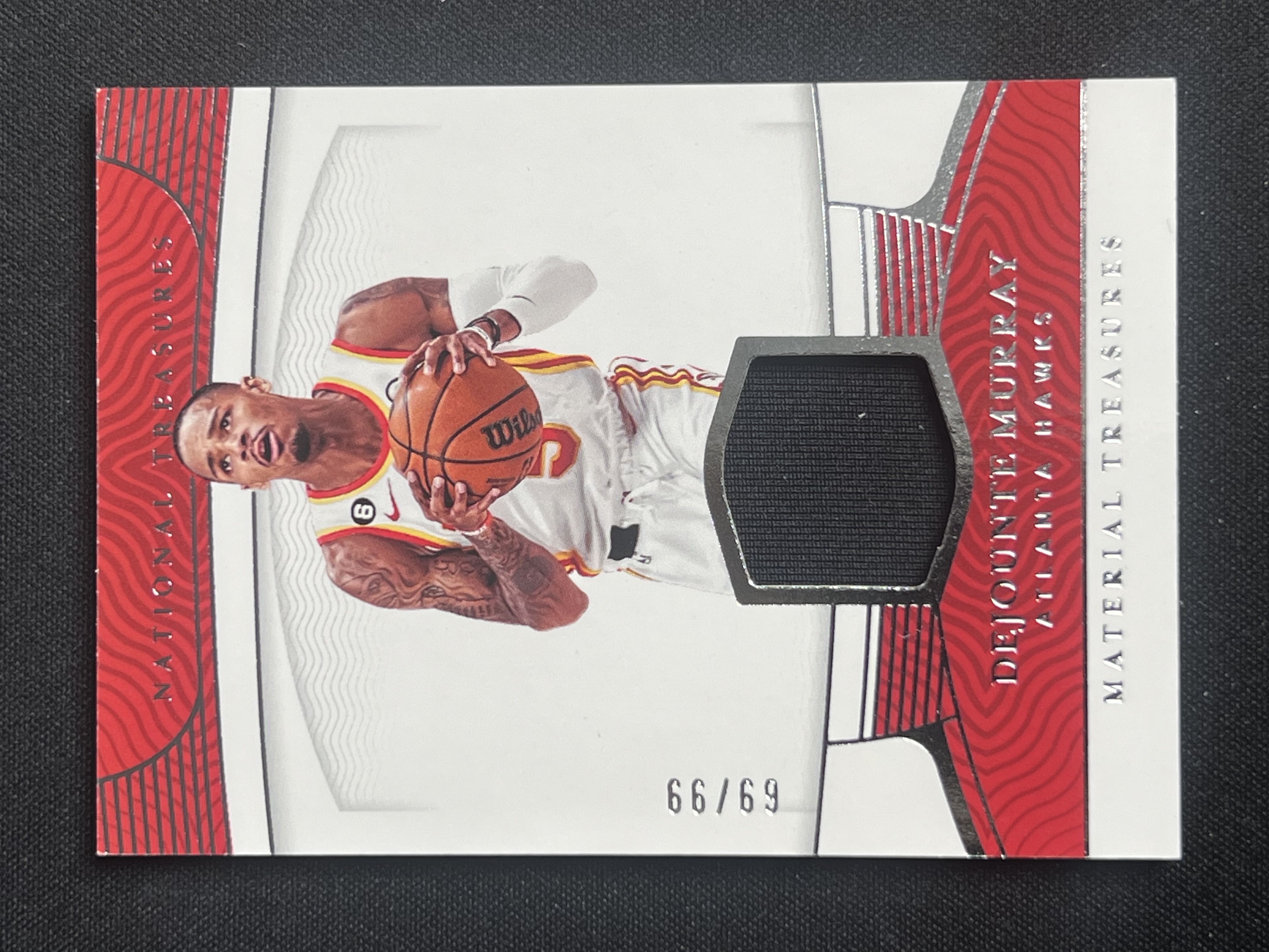 2022-23 Panini NT Dejounte Murray 国宝 老鹰 德章泰 穆雷 /99编 球衣物料切割 轻印如图 -鹏哥-B【粤九叔】
