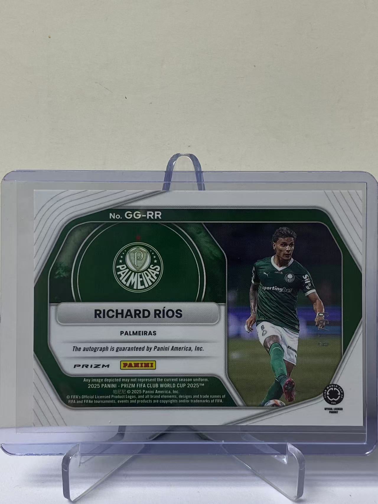 2025 Panini Prizm Richard Rios RC 世俱杯PZ 理查德里奥斯 帕尔梅拉斯 新秀 签字 Global 特卡 银折 61/99编 全球签 墨迹如图 卡品如图 9527