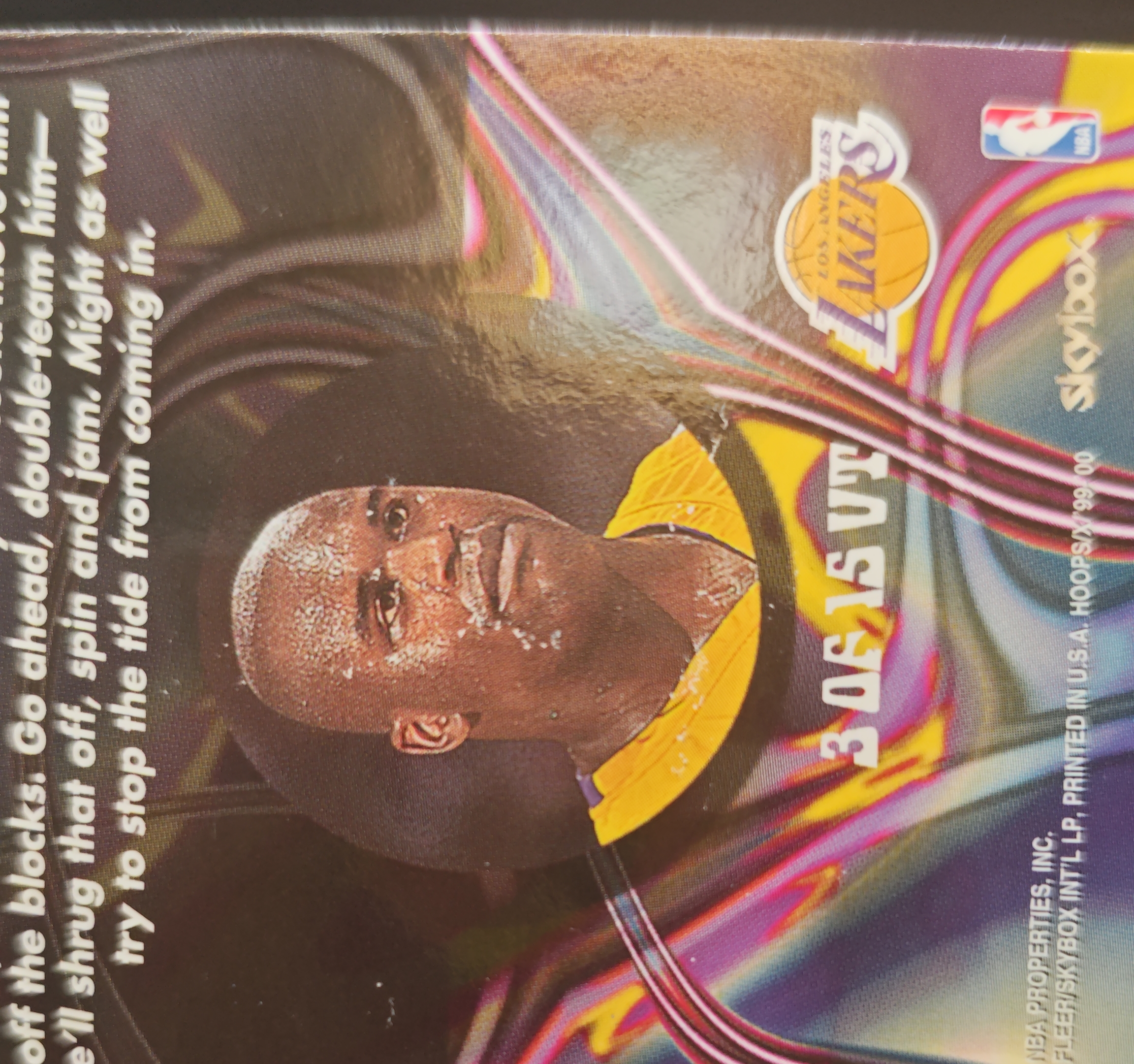 2000 SkyBox Hoops Shaquille Oneal 沙奎尔 奥尼尔 鲨鱼 SHAQ 洛杉矶湖人 uptempo 折射 大比例 卡品如图