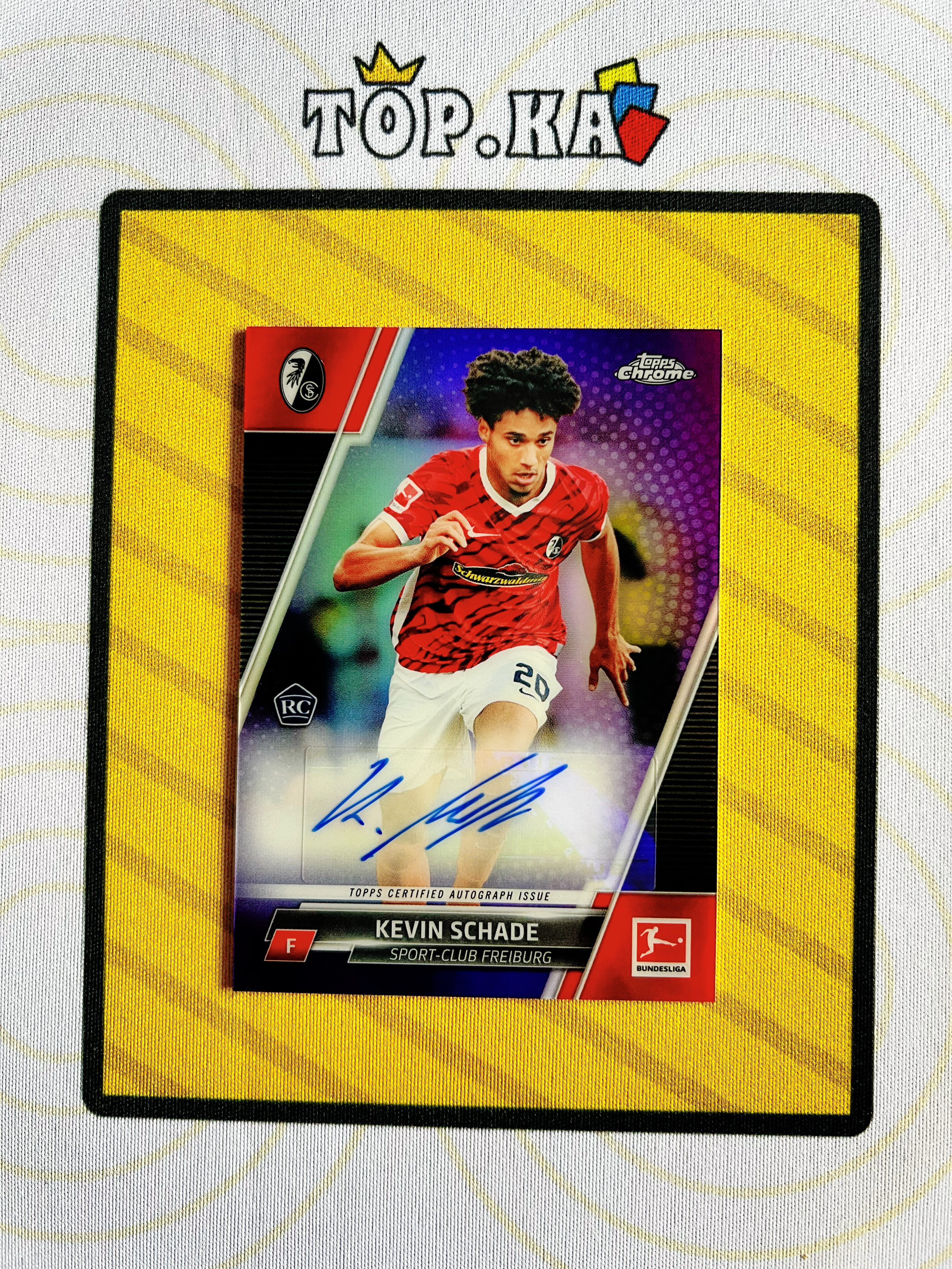 【顶尖卡社】2022-23 Topps Chrome Kevin Schade RC chrome 德甲 凯文 沙德 新秀签字 199编 紫折 英超 布伦特福德 详情看描述 卡品如图【Lawson】