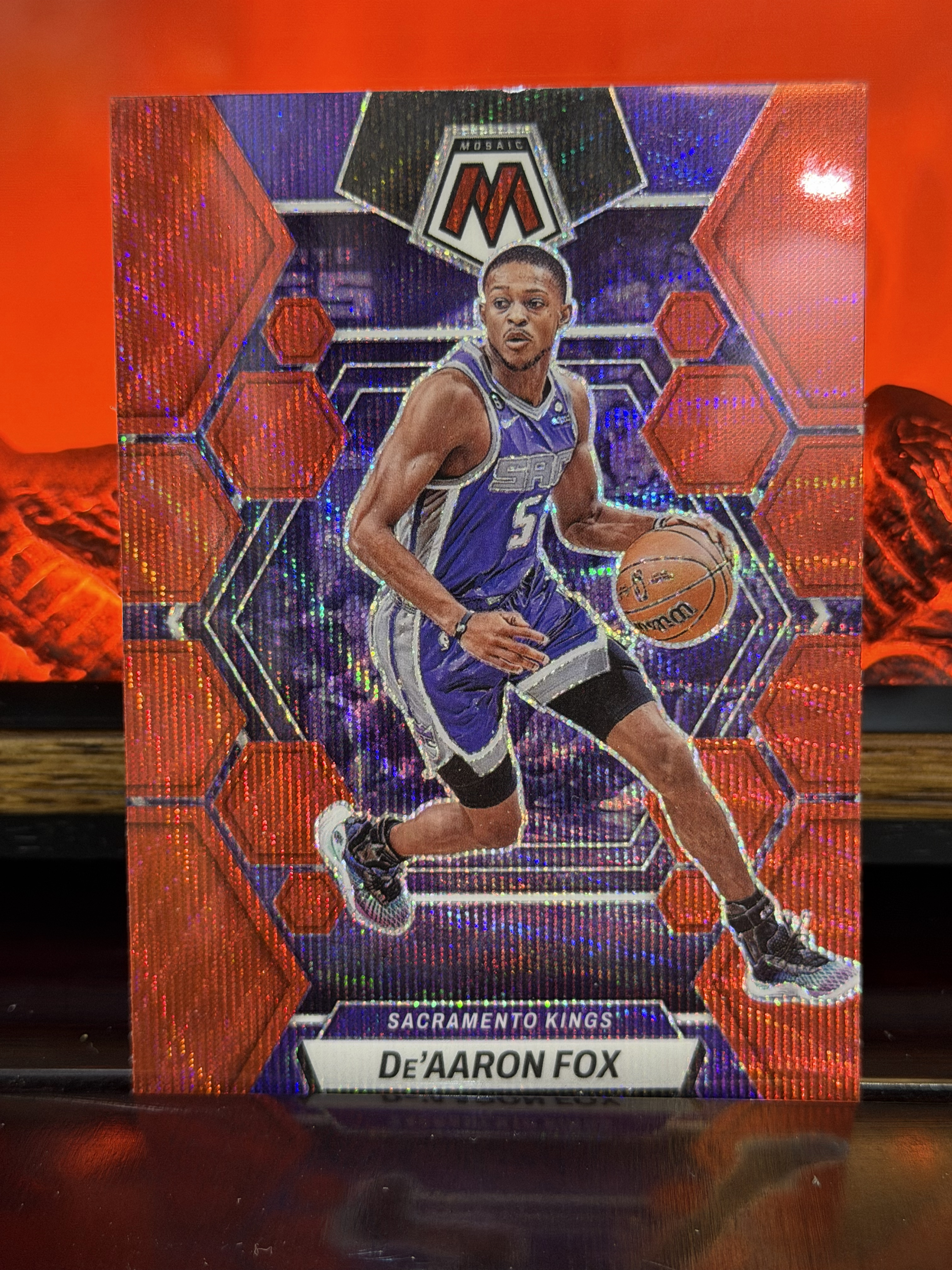 2022-23 Panini Mosaic De'Aaron Fox 达龙 福克斯 小狐狸 马赛克 base 折射 红折 特卡 卡品如图 #045