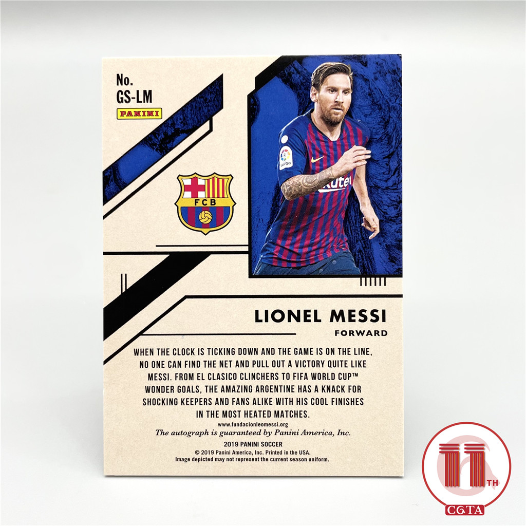 【CGTA 卡签 Messi】2019-20 Panini Gold Standard 金砖 元年 巴萨 梅西 完美签字 大比例 插放版 ...