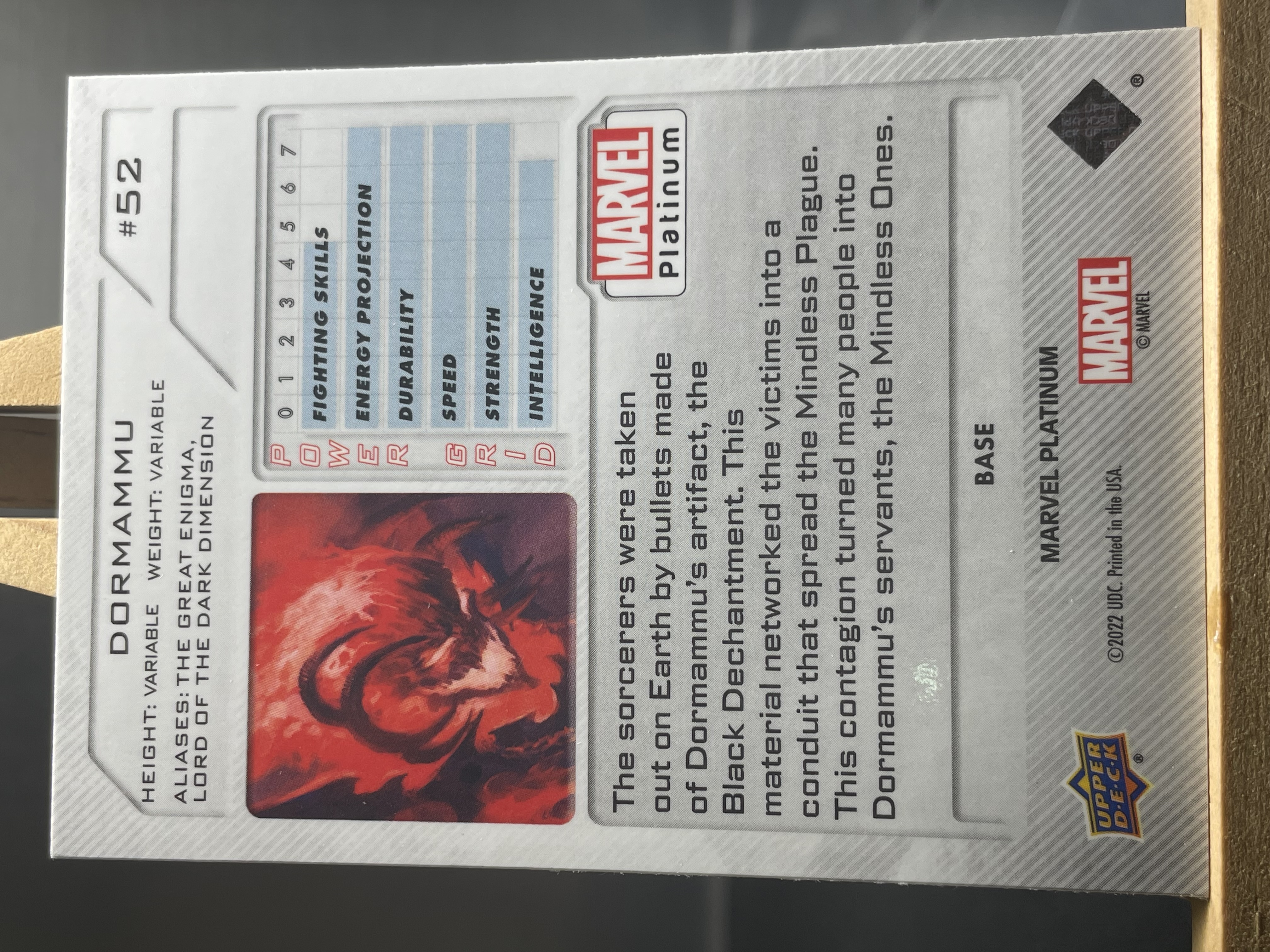 (A7) 2022 UPPER DECK 漫威 BASE 多玛姆 实卡好看 收藏凑套必备 卡品如图 !!!