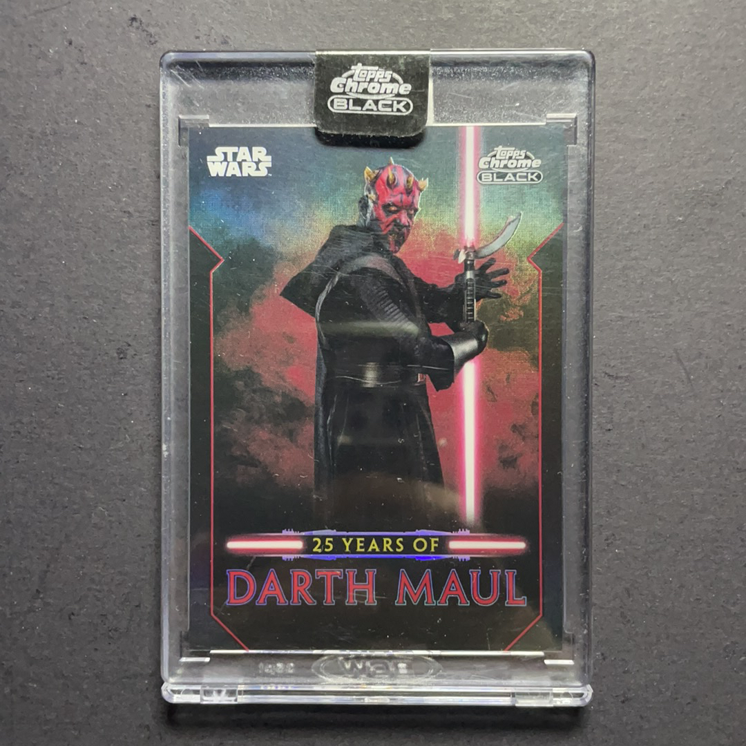 2025 Topps Star Wars 星球大战 达斯摩尔25周年纪念特卡 比例插放原封砖特卡 序号如图2 2024 Topps Chrome星战影视Black黑盒系列