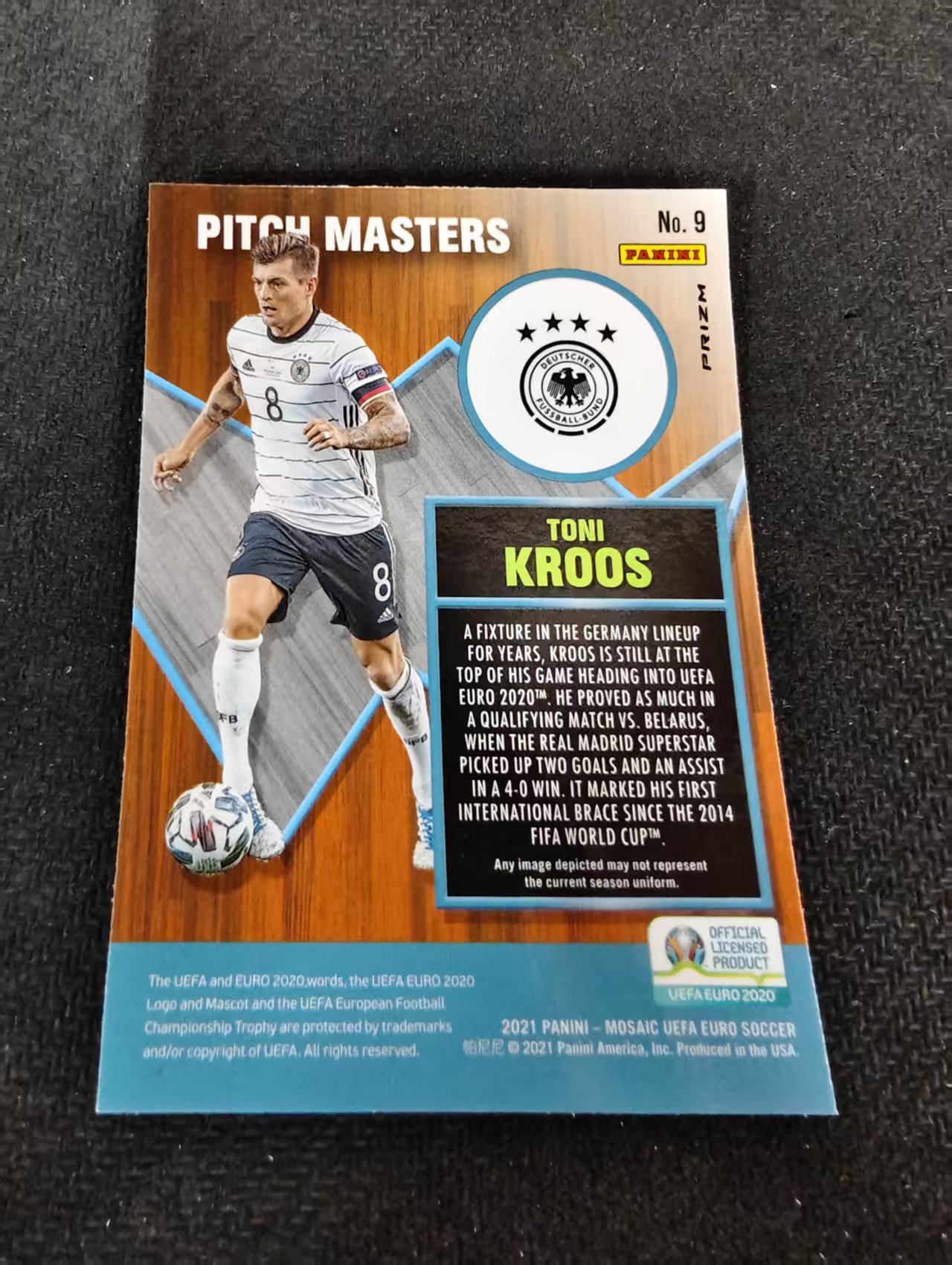 【可合并,不累计】2021 Panini Mosaic Toni Kroos 马赛克 欧洲杯 托尼 克罗斯 德国 特卡 欧洲杯 银马赛克折 划痕 边角瑕疵 #9