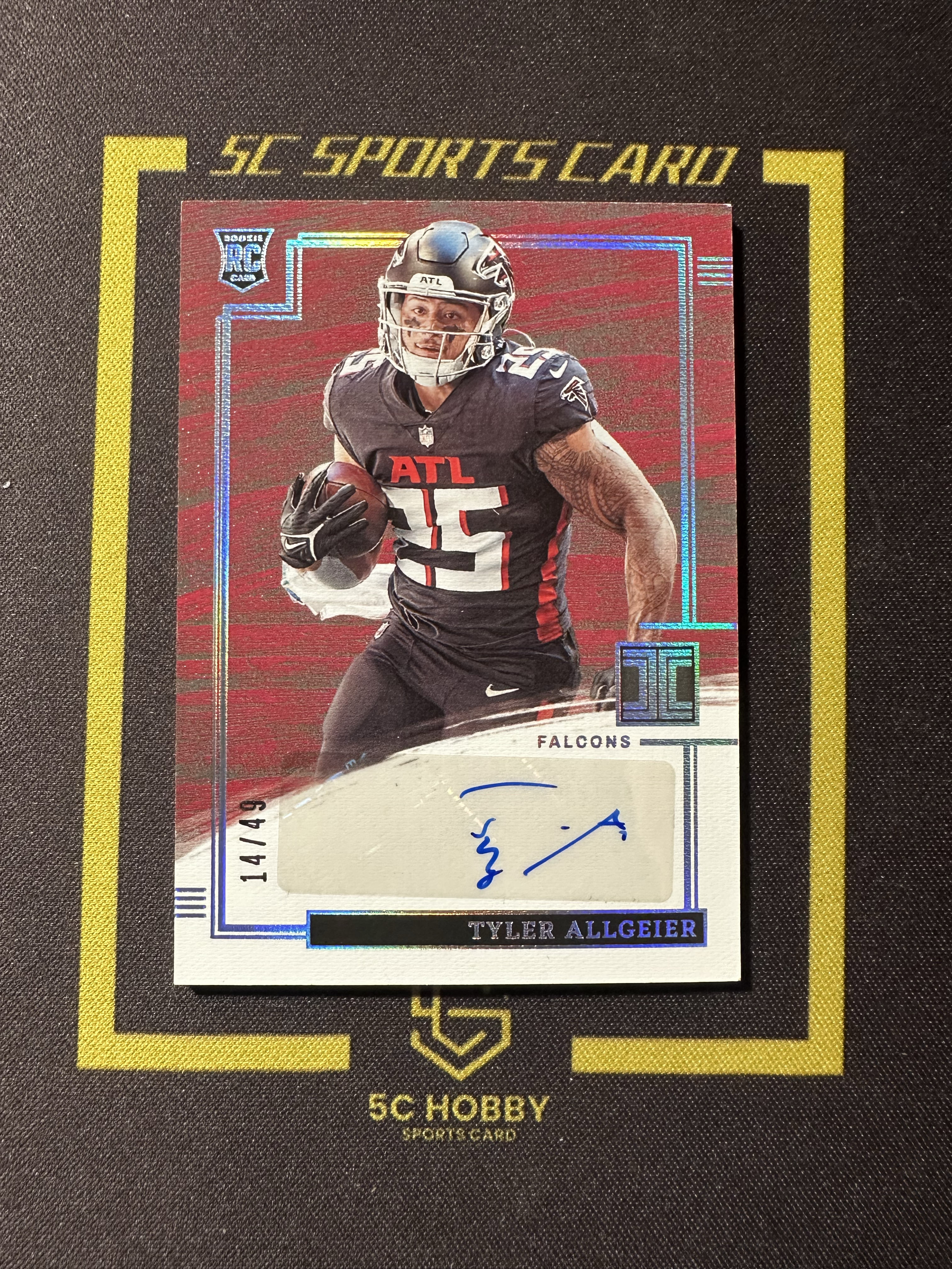 【主演出卡】 2022 panini impeccable 橄榄球 猎鹰队 Tyler Allgeier 新秀签字 卡品如图 卡品一般 14/49