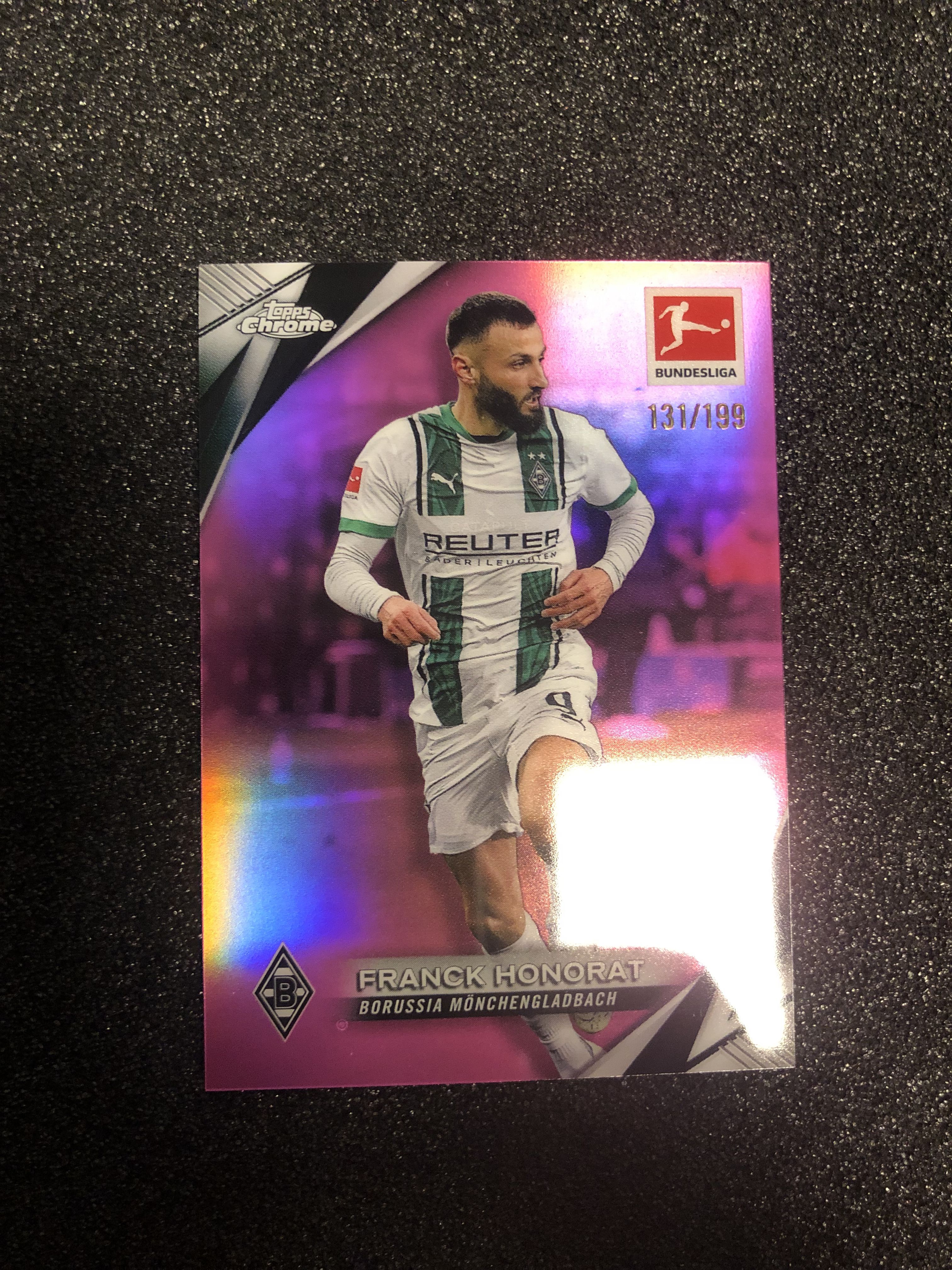 2024-25 Topps Chrome franck honorat 德甲tc 奥诺拉 法国 门兴格拉德巴赫 199编 粉折 131/199 卡品如图 凑套收藏必备