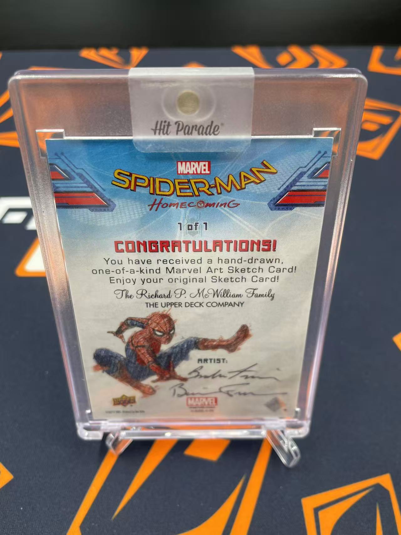 2017 Marvel (MCU) Upper Deck 漫威 Spider-Man 蜘蛛侠 英雄归来 手绘卡 Sketch 【缇缇代拍】 1/1编 水人 Hydro-Man 画师 亲笔签名 天空城