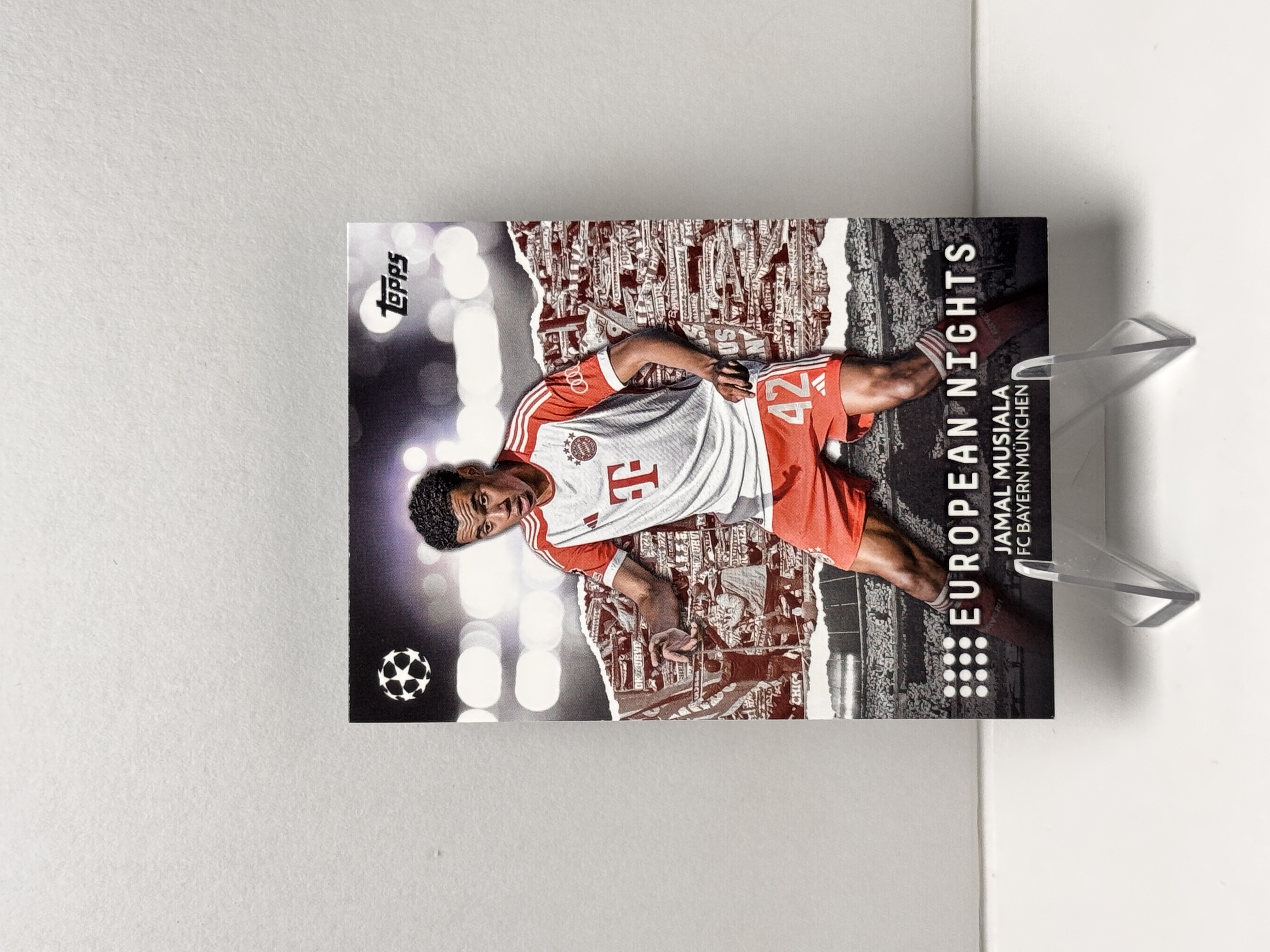 2024 Topps ucc Jamal Musiala 欧冠 拜仁慕尼黑 穆夏拉 European Nights 欧洲之夜特卡 实卡精美 收藏必备 卡品如图【星爷代拍】D3-1