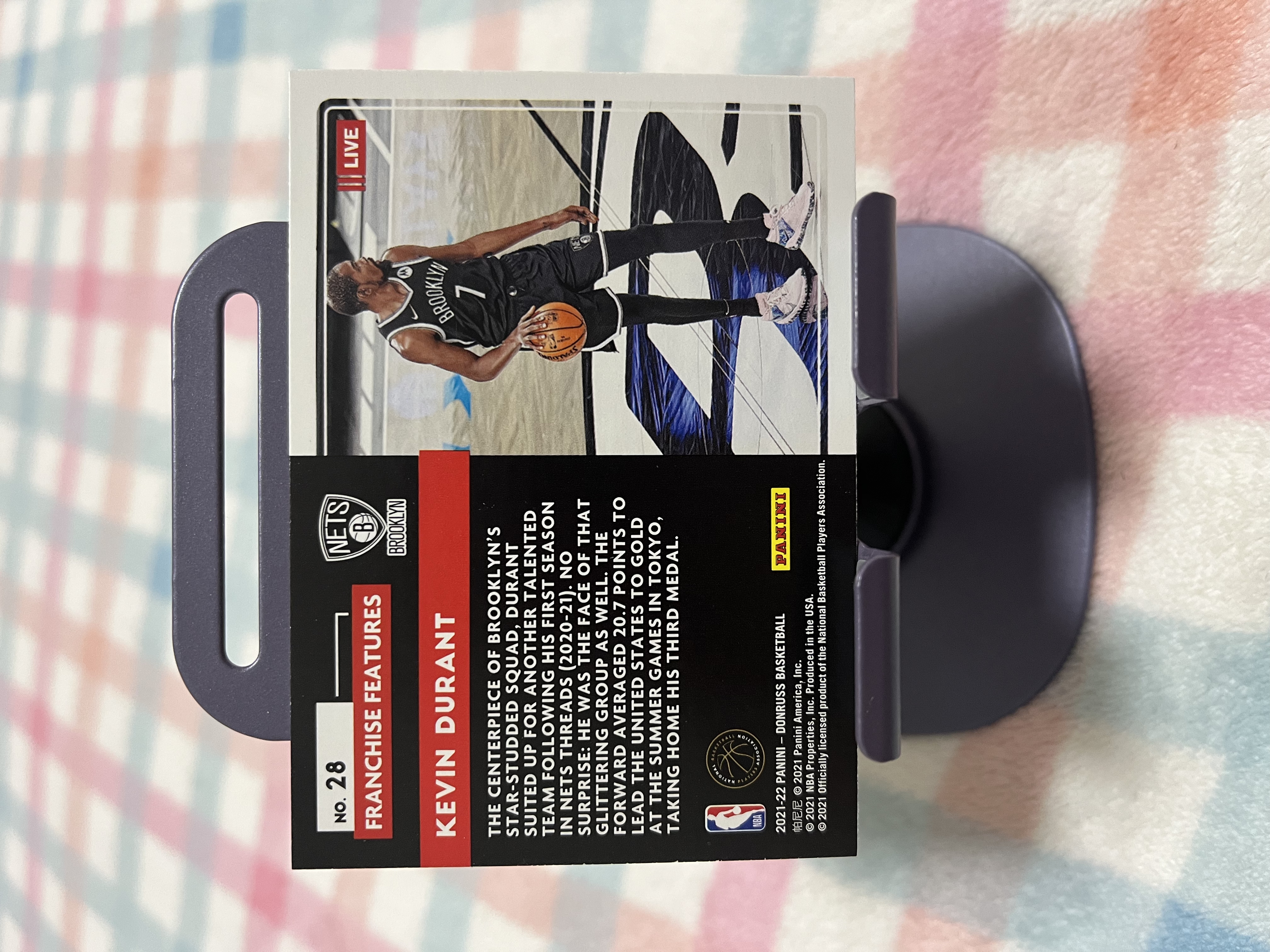 2021-22 Panini Donruss Kevin Durant KD 凯文 杜兰特 死神【FRANCHISE FEATURES 横版 特卡 杜蕾斯】篮网 #767