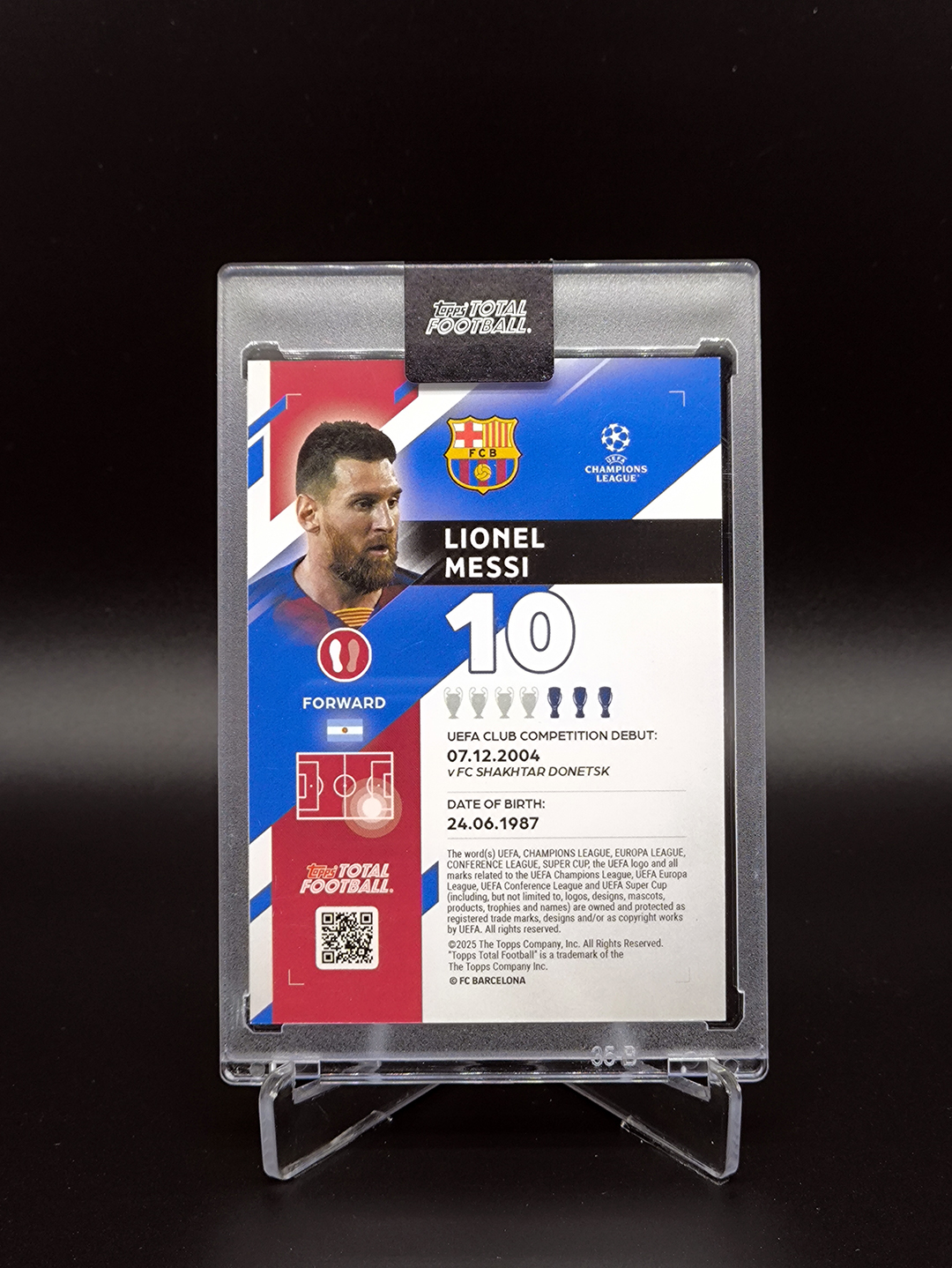 2025-26 Topps Total Football Lionel Messi 利昂内尔・梅西 梅球王 GOAT 巴塞罗那 阿根廷 1/5首编 TTF 原封砖