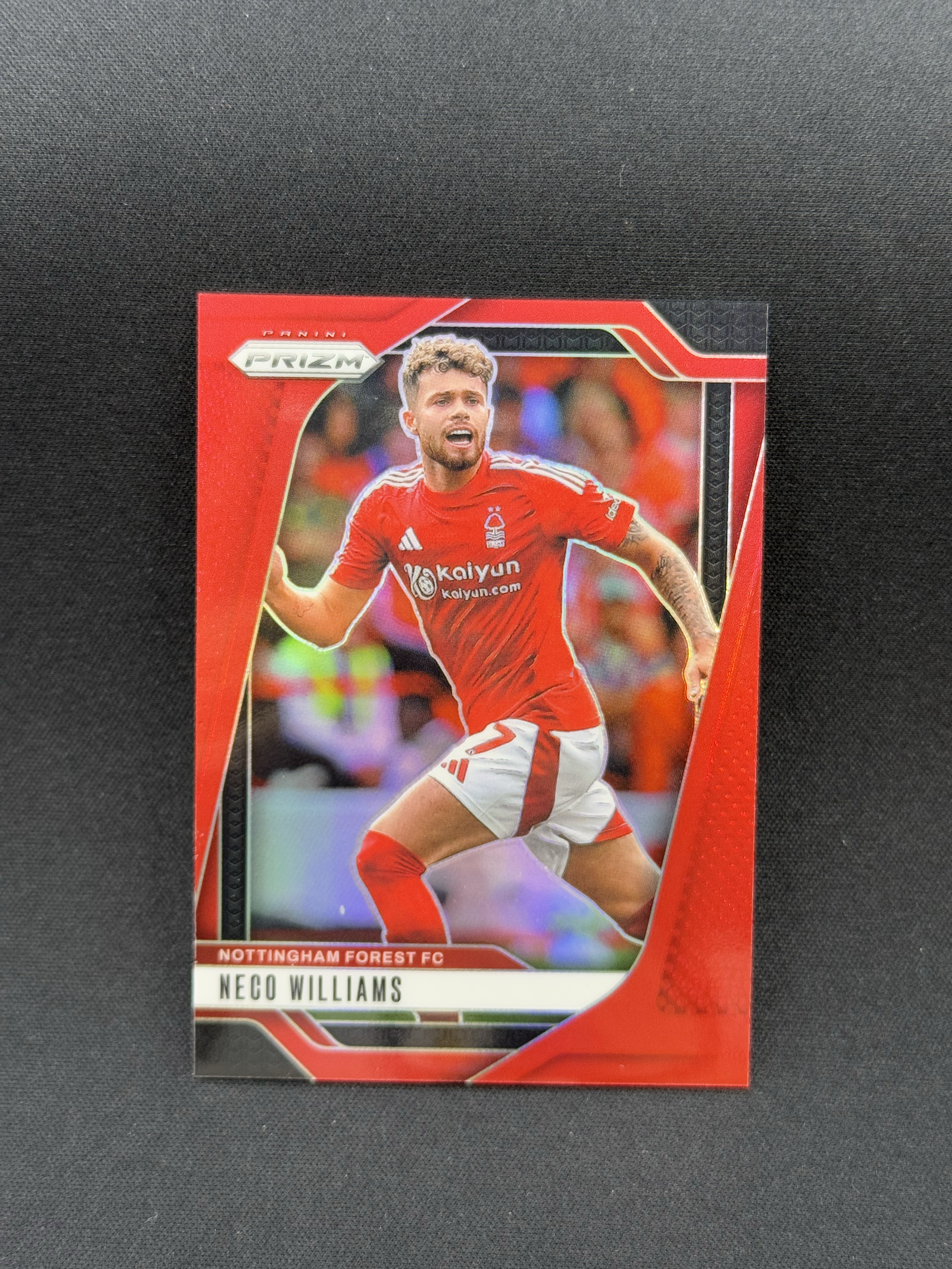 2024-25 Panini Prizm Neco Williams 【小贝代拍】英超 Pz 诺丁汉森林 内科 威廉姆斯 红折 199编 队色 红配红 瑕疵如图 拍前看描述 H EW