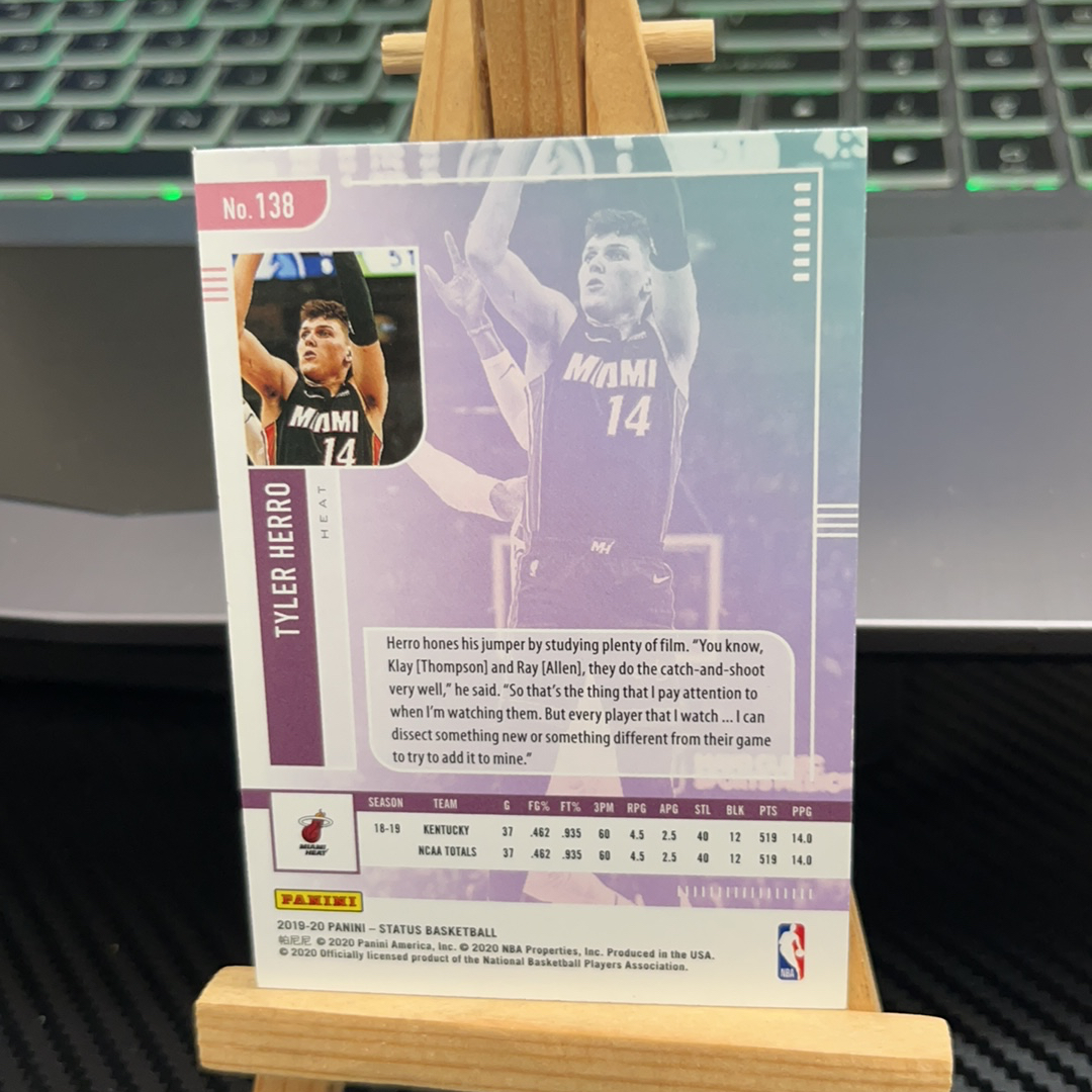 2019-20 Panini Illusions Tyler Herro RC 泰勒 希罗 热火 银折 折射 幻想系列 卡品如图 凑图必备 值得收藏!免费代卖!