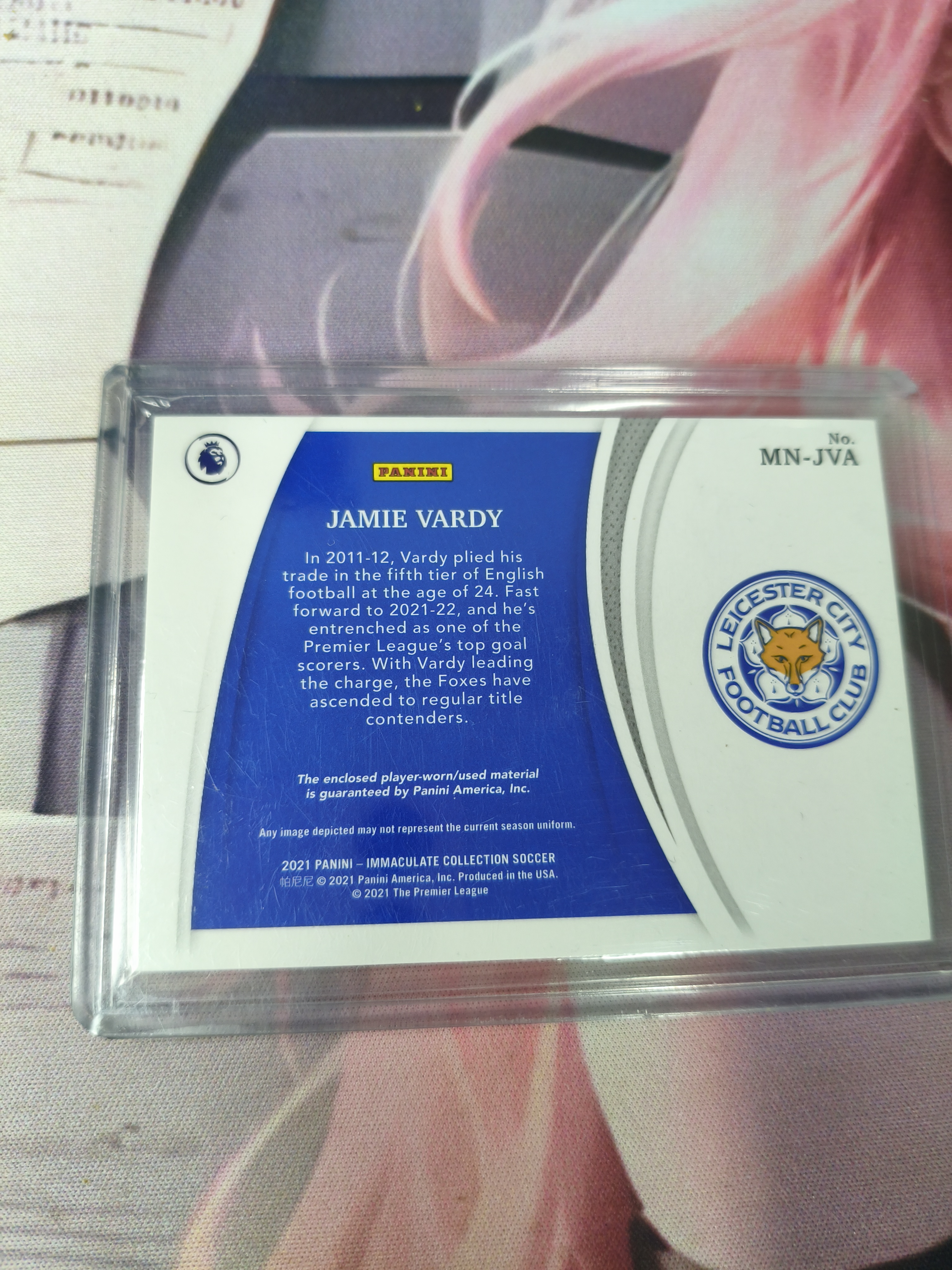 2021 Panini Immaculate Jamie Vardy 英超 瓦尔迪 亲穿球衣 物料切割 49编 镜面 莱斯特城