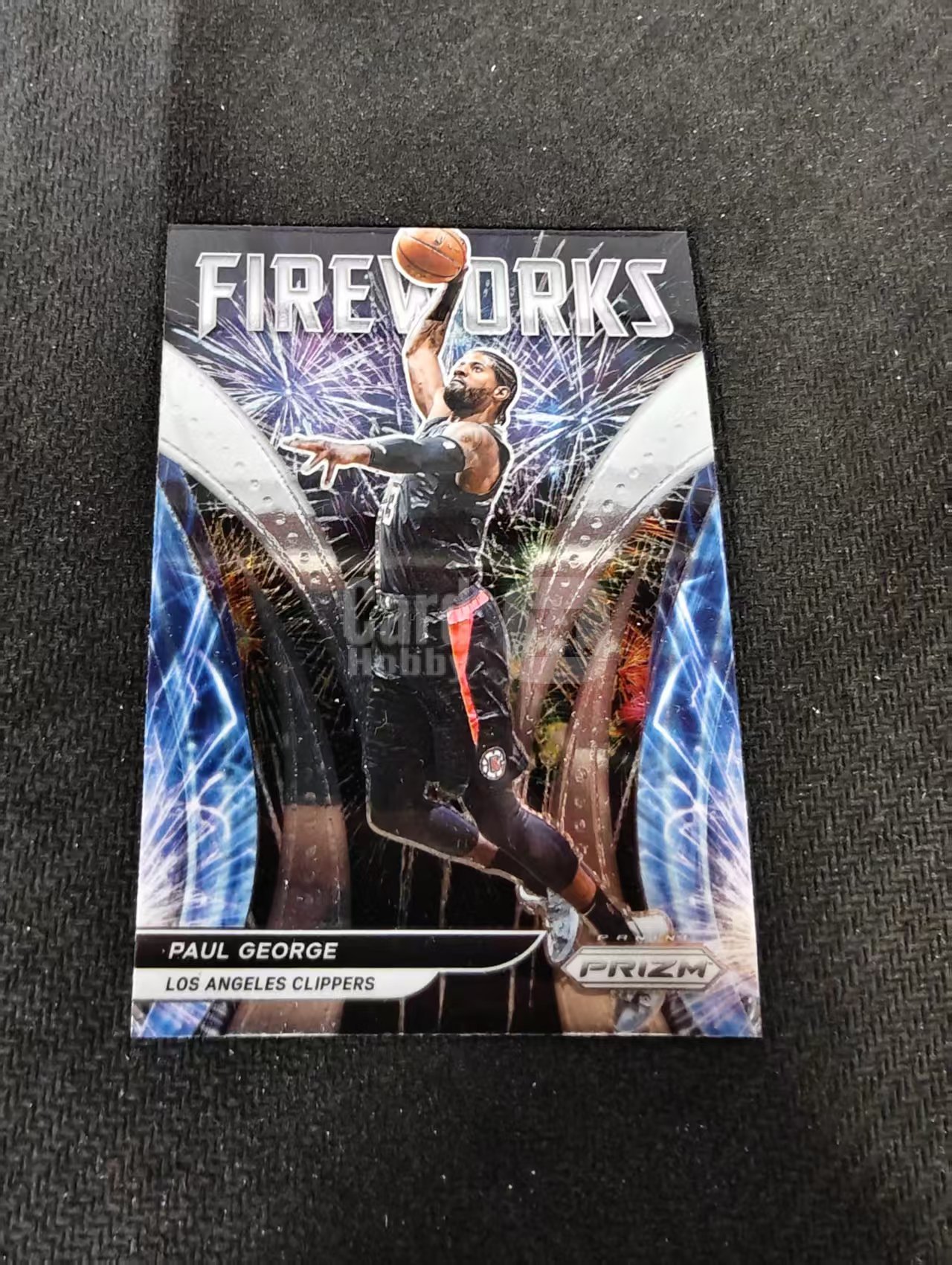 【可合并,不累计】2021-22 Panini Prizm Paul George 保罗 乔治 泡椒 快船 Fireworks 烟花特卡 不保卡品 介意勿拍 #22