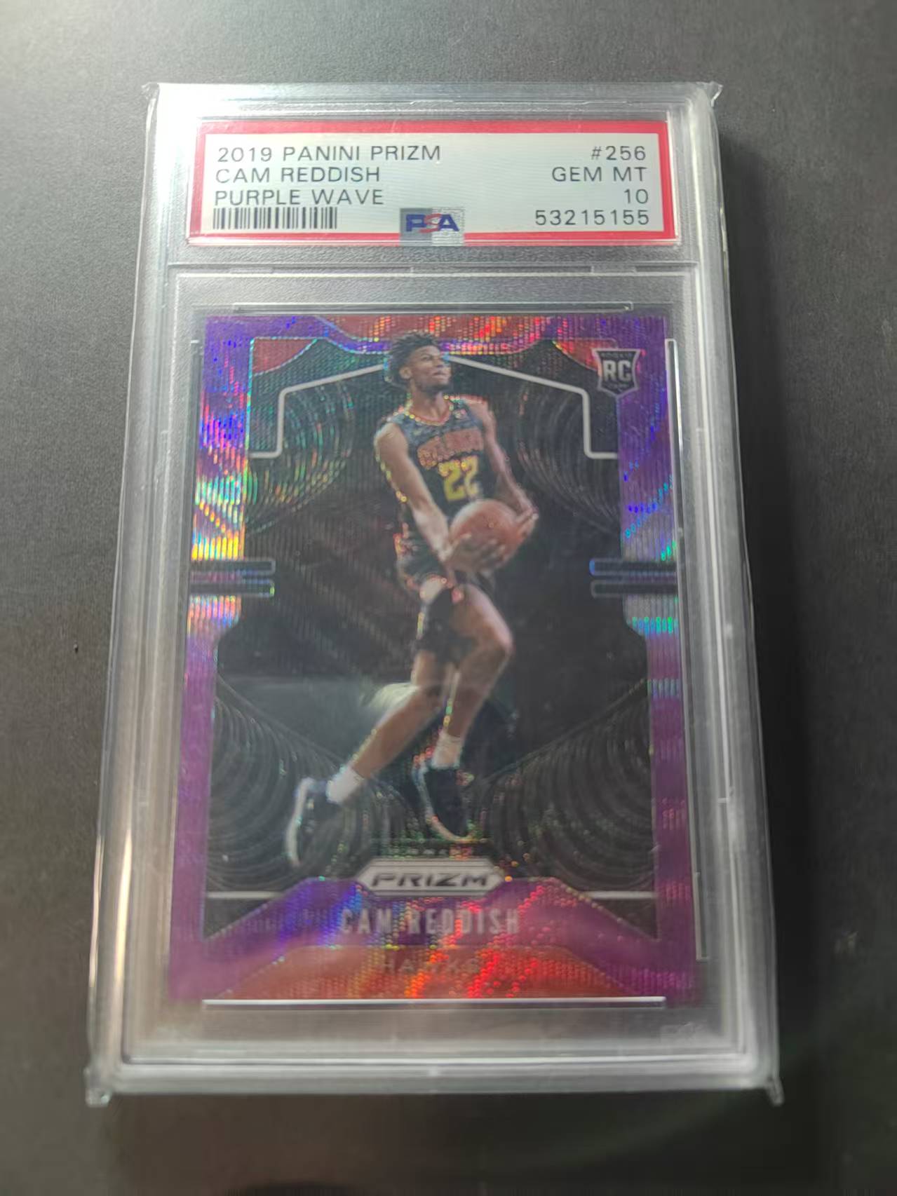 2019-20 Panini Prizm Cam Reddish RC PSA10 选秀年 rookie 老鹰 雷迪什 紫波纹折 卡品如图 收藏必备 rr
