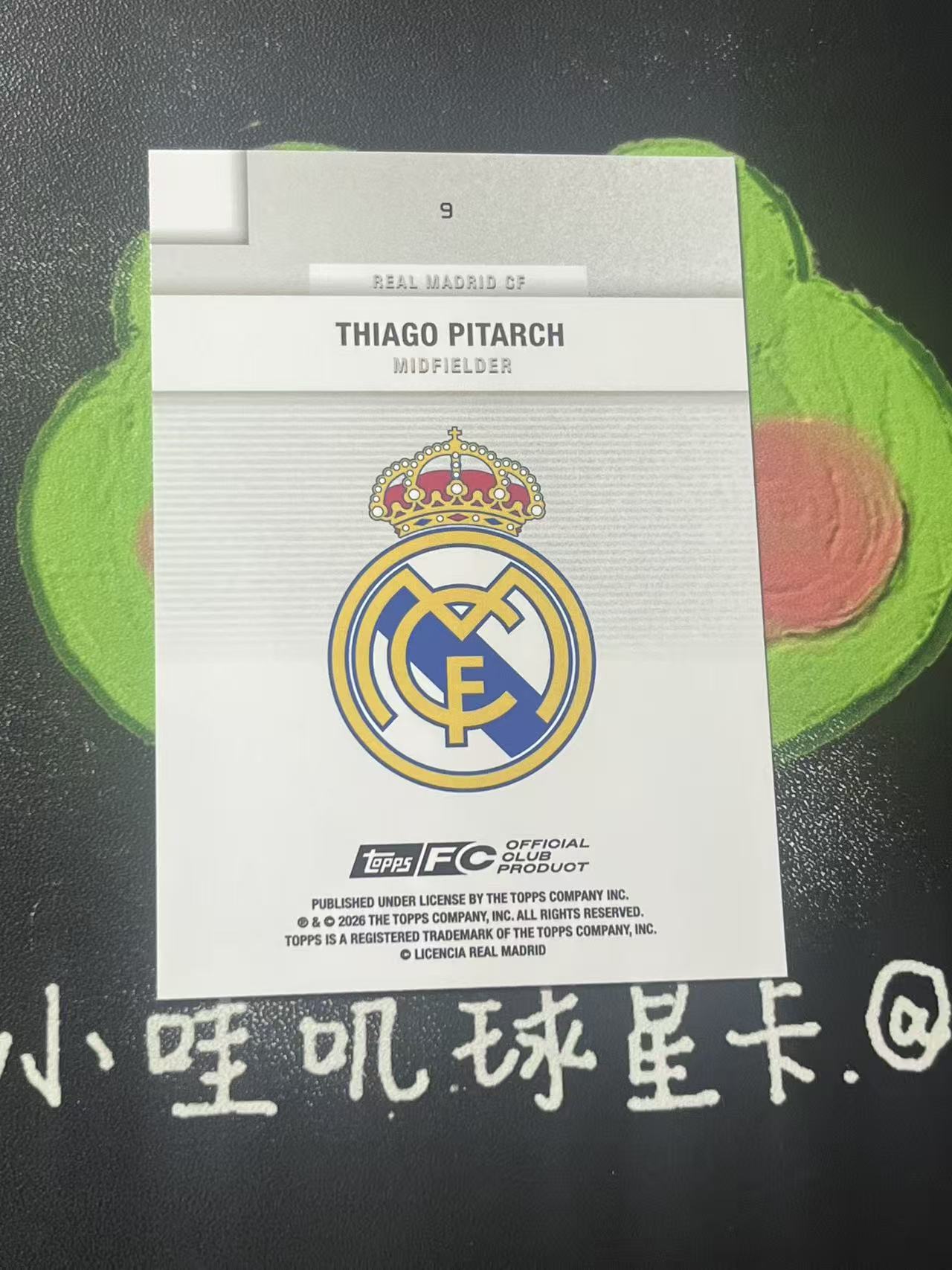 2026 Topps Topps Thiago Pitarch 皇家马德里队盒 蒂亚戈 皮塔奇 新秀 RC 199编 微瑕如图【ZYP代拍】LS90