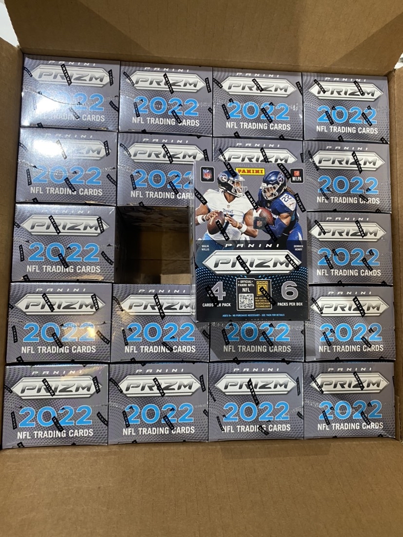 2022 Panini Prizm blaster Football NFL橄榄球prizm手雷原箱拆卖，寻找三色折，博好人签字，新秀银折，此