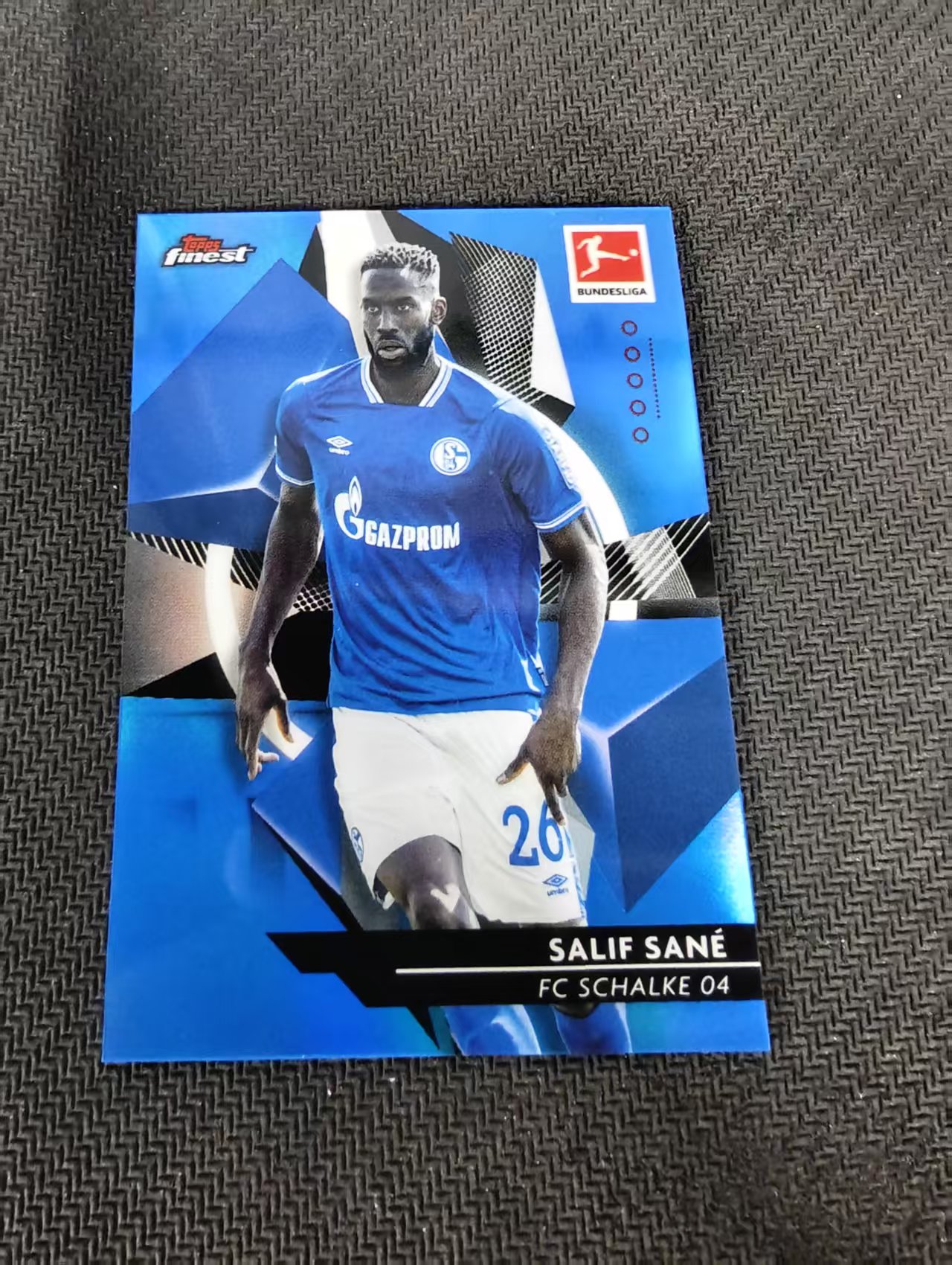 【可合并,不累计】2021 Topps finest 德甲 salif sane 沙尔克04 萨内 蓝折 150编 瑕疵如图