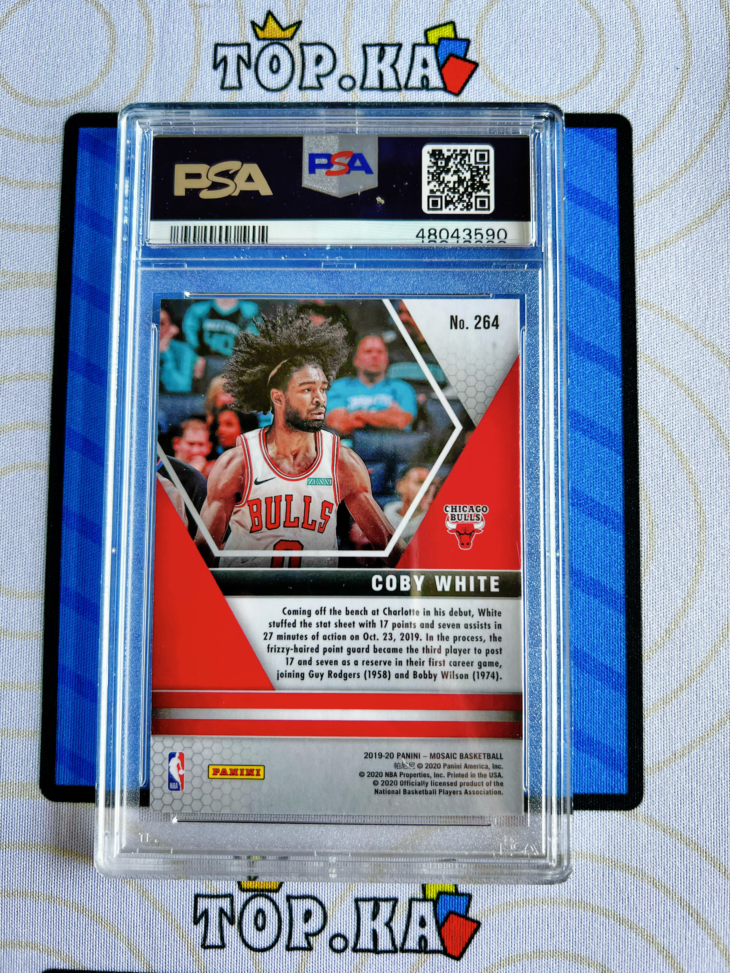 【顶尖卡社】2019-20 Panini Mosaic Coby White RC 科比 怀特 公牛 新秀 特卡 base PSA10分评级 完美卡品 收藏投资必备【凯里】