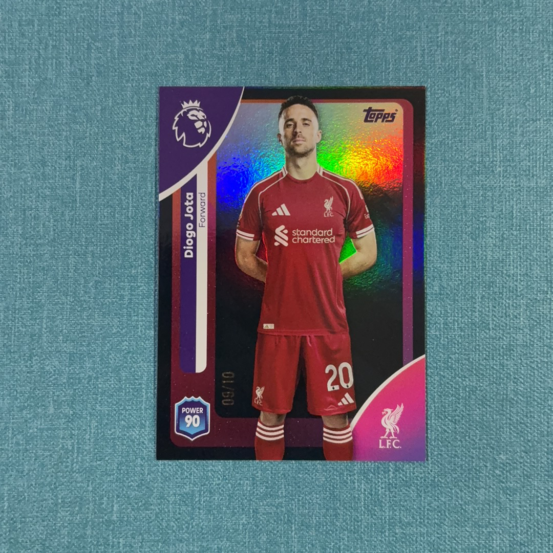 2025-26 Topps 英超 Diogo Jota 迪奥戈 若塔 09/10编 超低编 黑折 利物浦 卡品如图 433HP