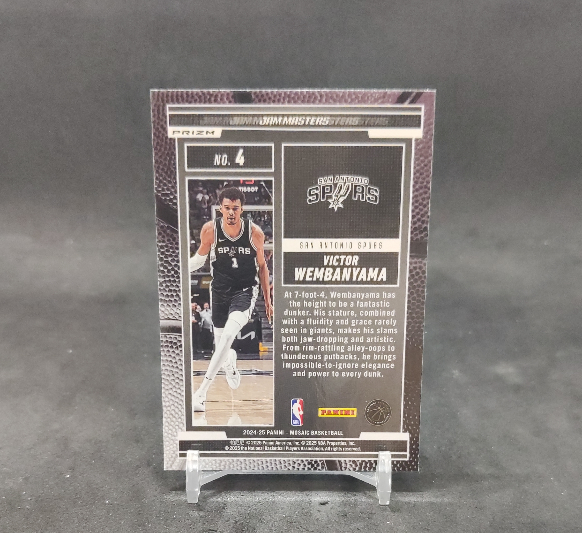 【DC拍卖】7.18 维克托文班亚马 Victor Wembanyama 2024-25 Panini Mosaic Jam Masters 扣篮大师马赛克折射特卡 马刺 1 号 #4