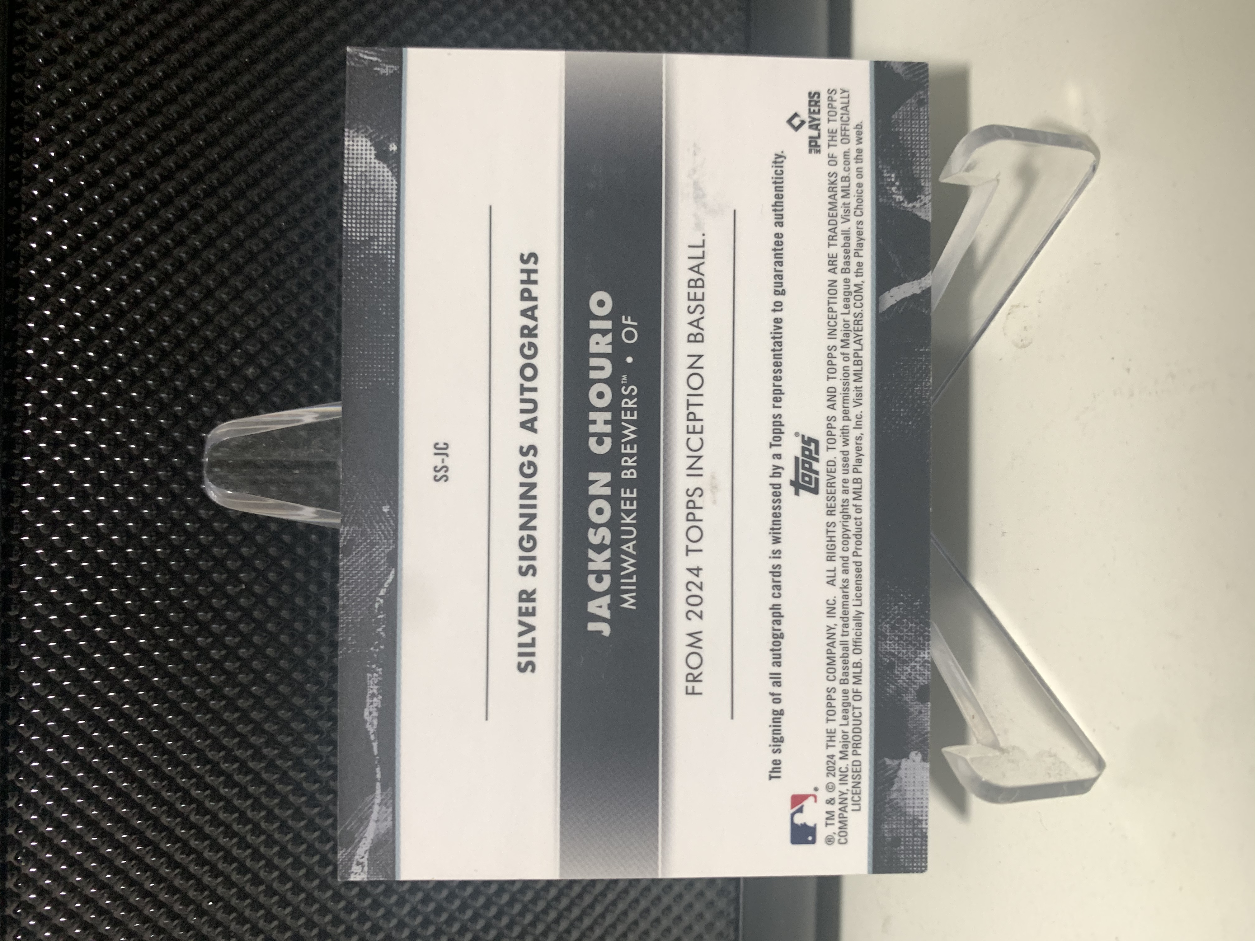 2024 Topps Inception Jackson Chourio RC 棒球mlb 盗梦空间 密尔沃基 酿酒人 杰克逊 乔里奥 新秀 25编 签字 金笔卡签 超级大物 卡品如图