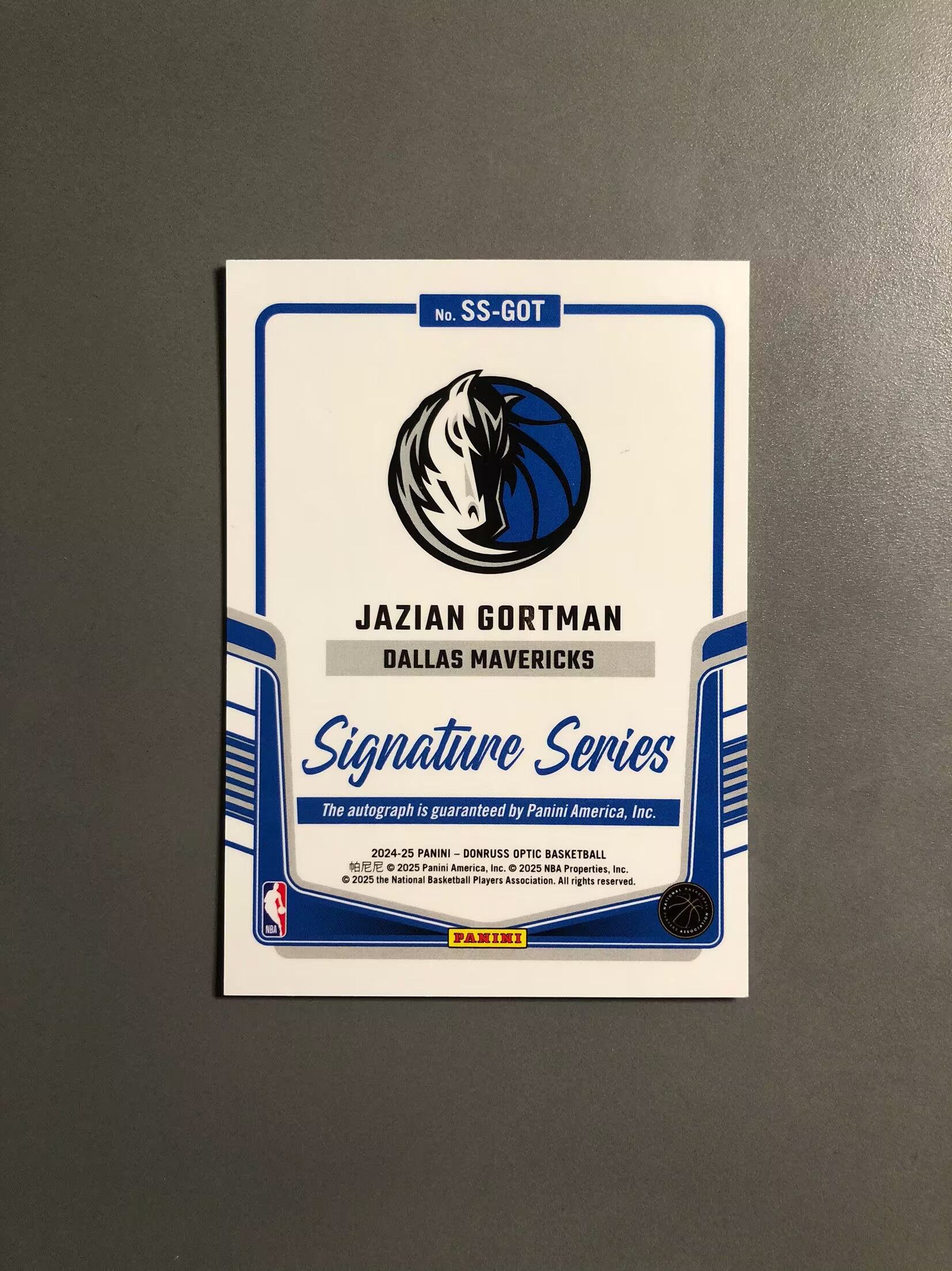 2024-25 Panini Donruss Optic Jazian Gortman 杜蕾斯 OP 贾齐安·戈特曼 独行侠 签字 贴签 实卡好看 卡品如图 可累计 KH039【诚接代卖】