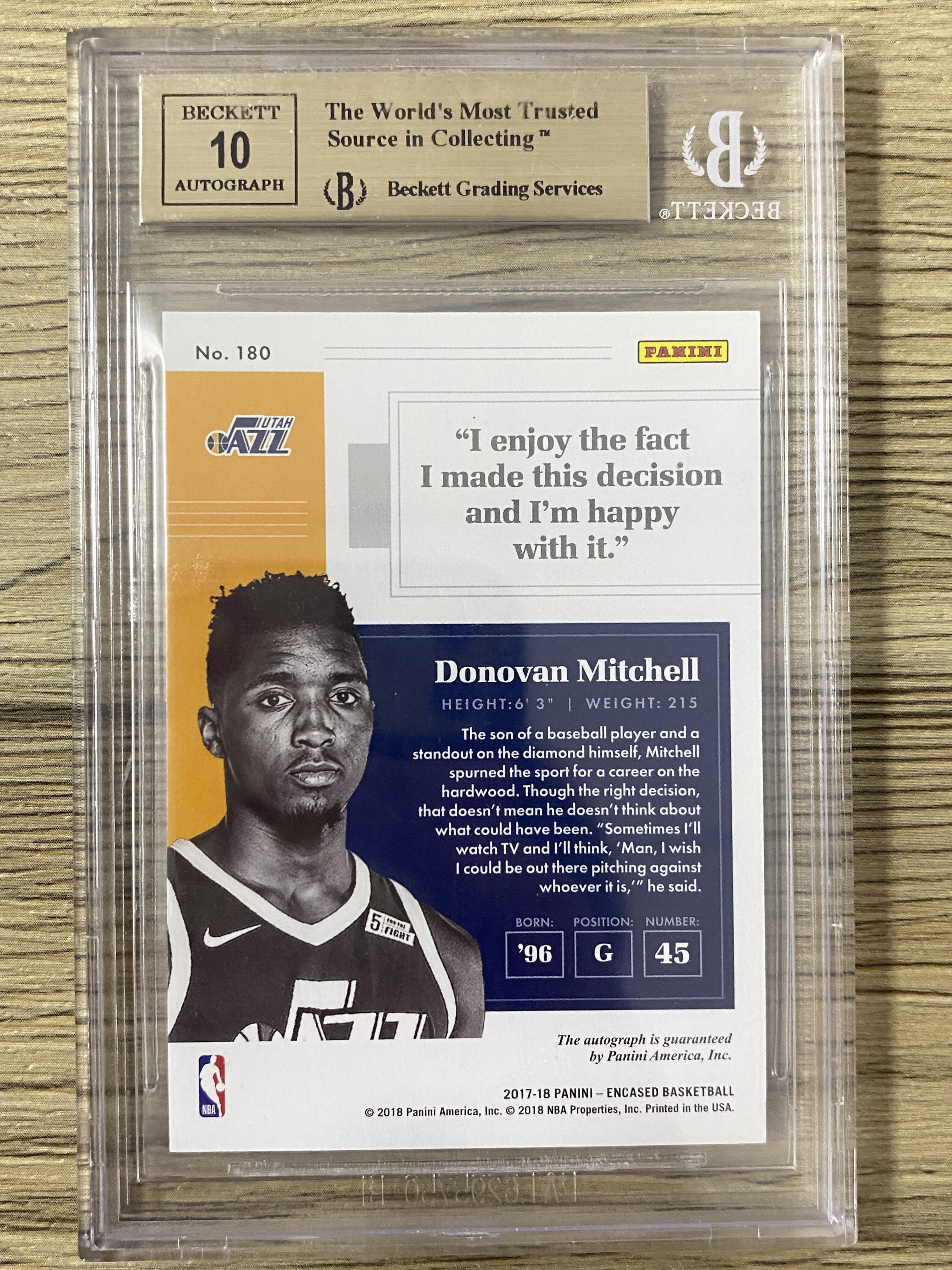 Donovan Mitchell flawless auto BGS9.5 rc