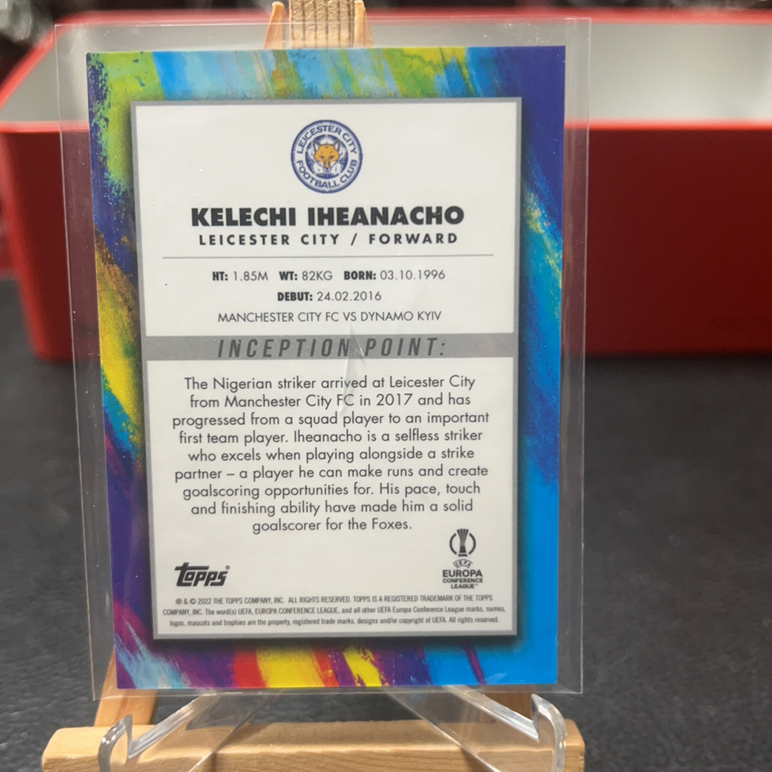 【SY代卖0497马萧萧-可累积-瑕疵看图】2022 Topps Inception Kelechi Iheanacho 欧战 莱斯特城 伊希纳乔 盗梦 99编