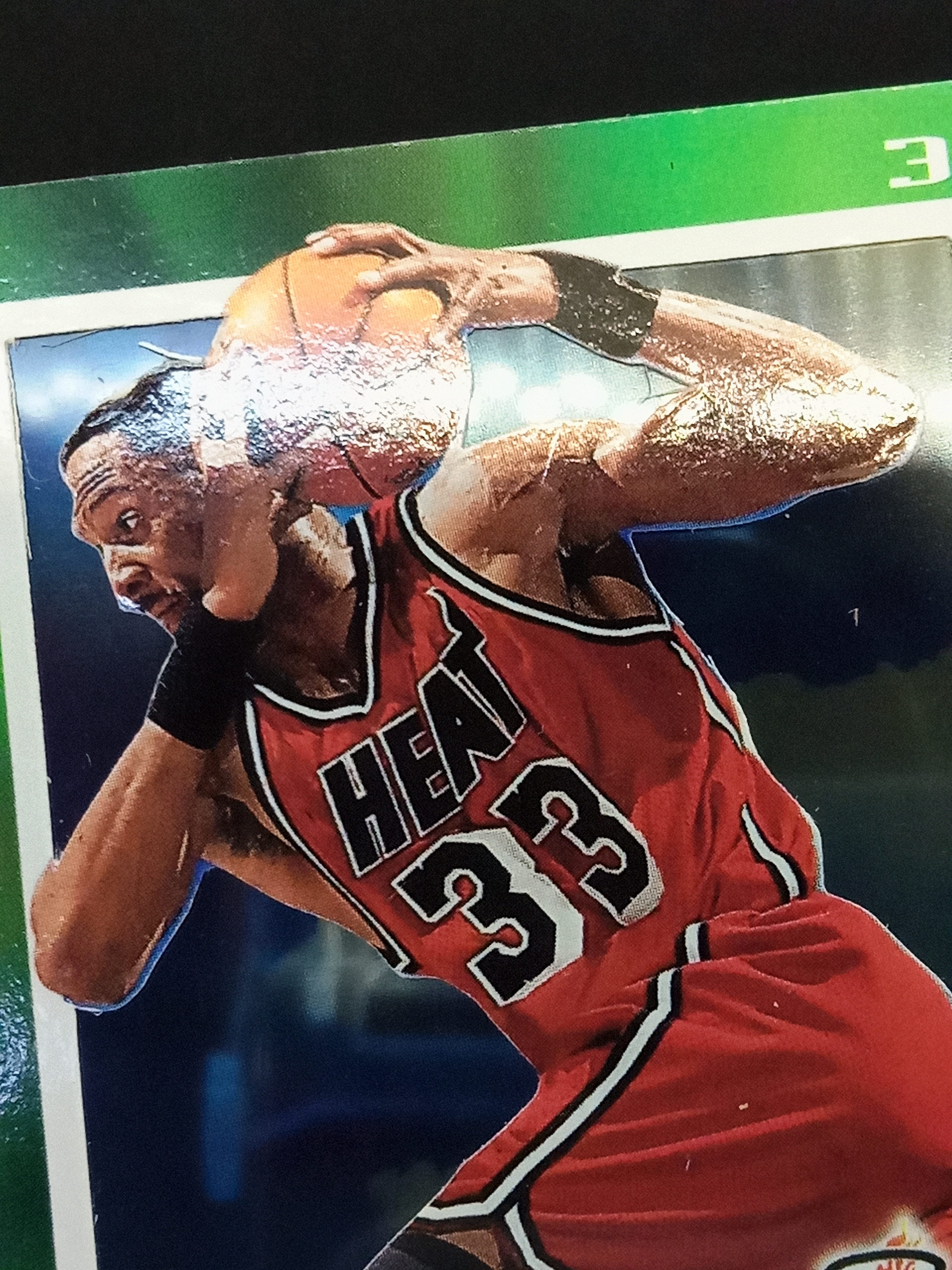 【DC拍卖】9.29小科比(微瑕)`1996-97 Skybox E-X2000 #36 Alonzo Mourning 阿朗佐莫宁 迈阿密热火 绿渐变胶片折射老球星卡`