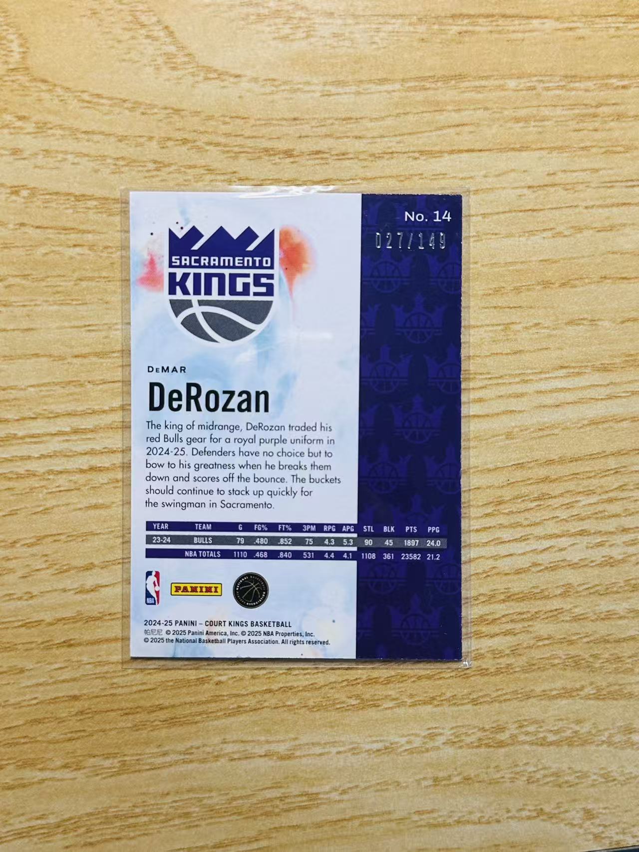 2024-25 Panini Court Kings DeMar DeRozan 嘿嘿代卖 油画 德玛尔 德罗赞 149编 国王 收藏必备
